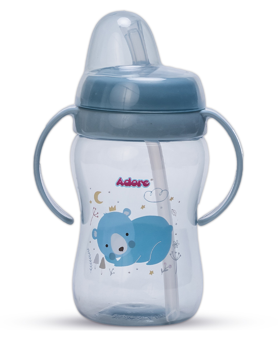 Adore Pro Hoop a Loop 2 in 1 Sipper Cup with Handle and Dust Free Cap Blue - 250 ml-image-44