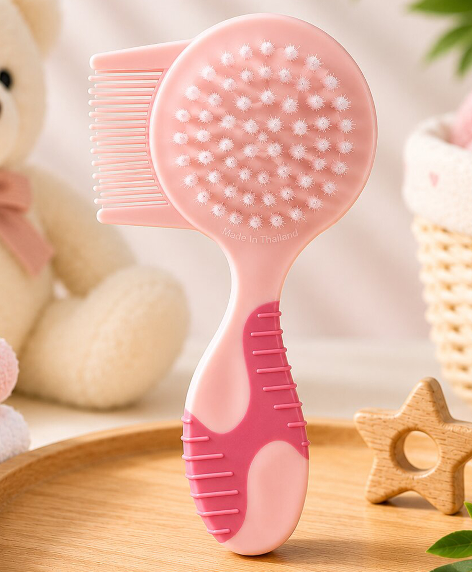 Advanced Twinz Baby Brush & Comb Grooming Set - Pink-image-41