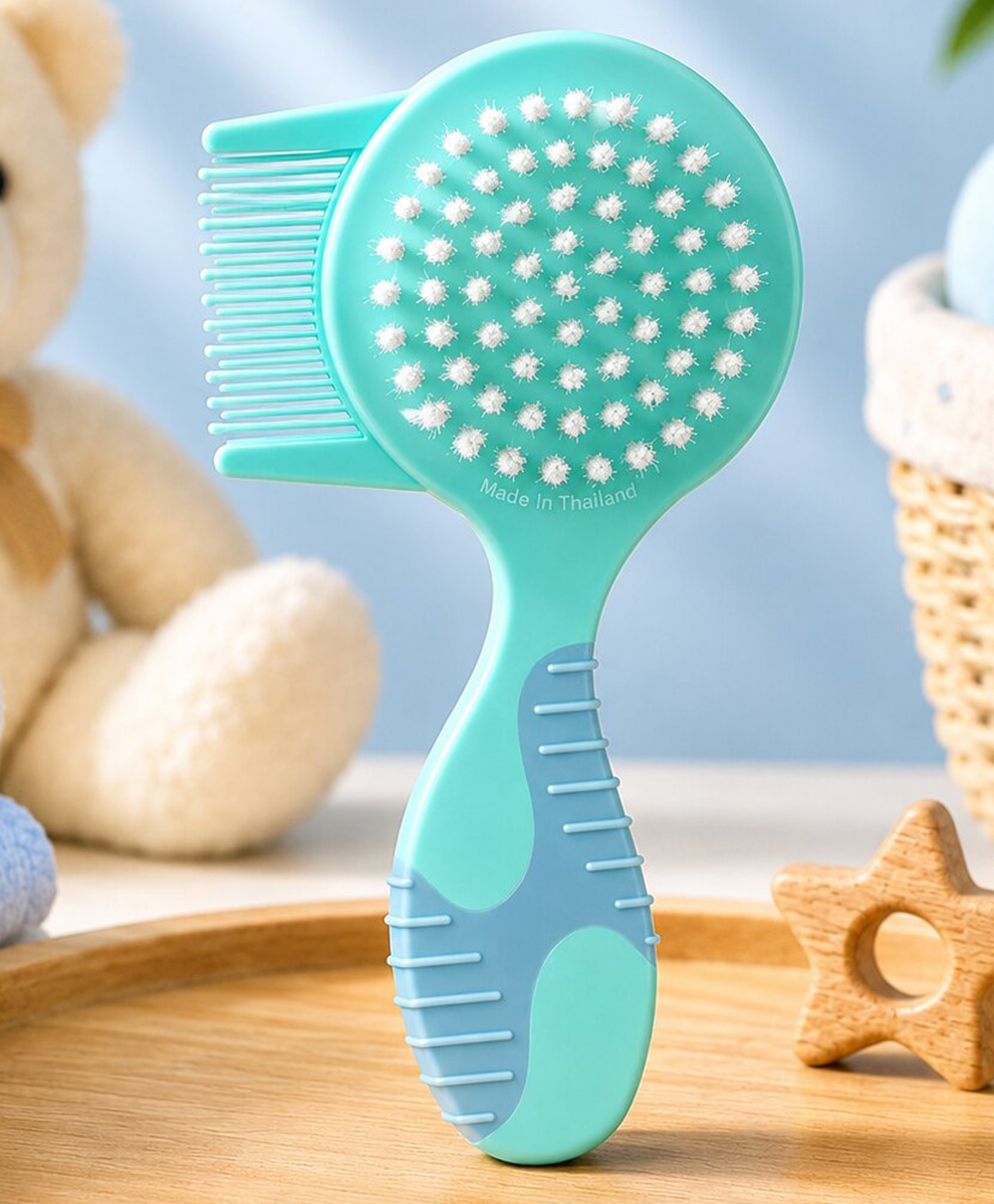 Advanced Twinz Baby Brush & Comb Grooming Set - Green-image-39