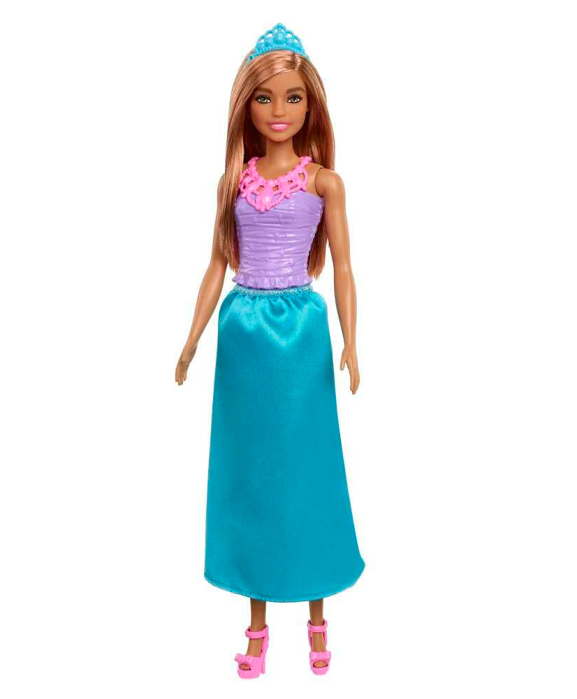 Barbie Dreamtopia Princess Brunette Doll Wearing Skirt - Height 31 cm (Colour and Decorations May Vary)-picture-20