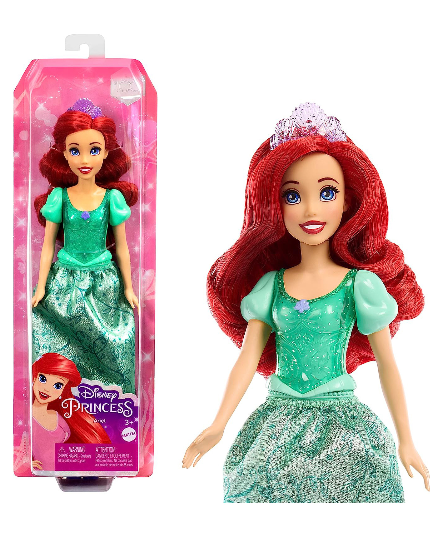 Disney Princess Ariel Posable with Sparkling Clothing and Accessories - Height 28 cm (Colour and Decorations May Vary)-picture-27