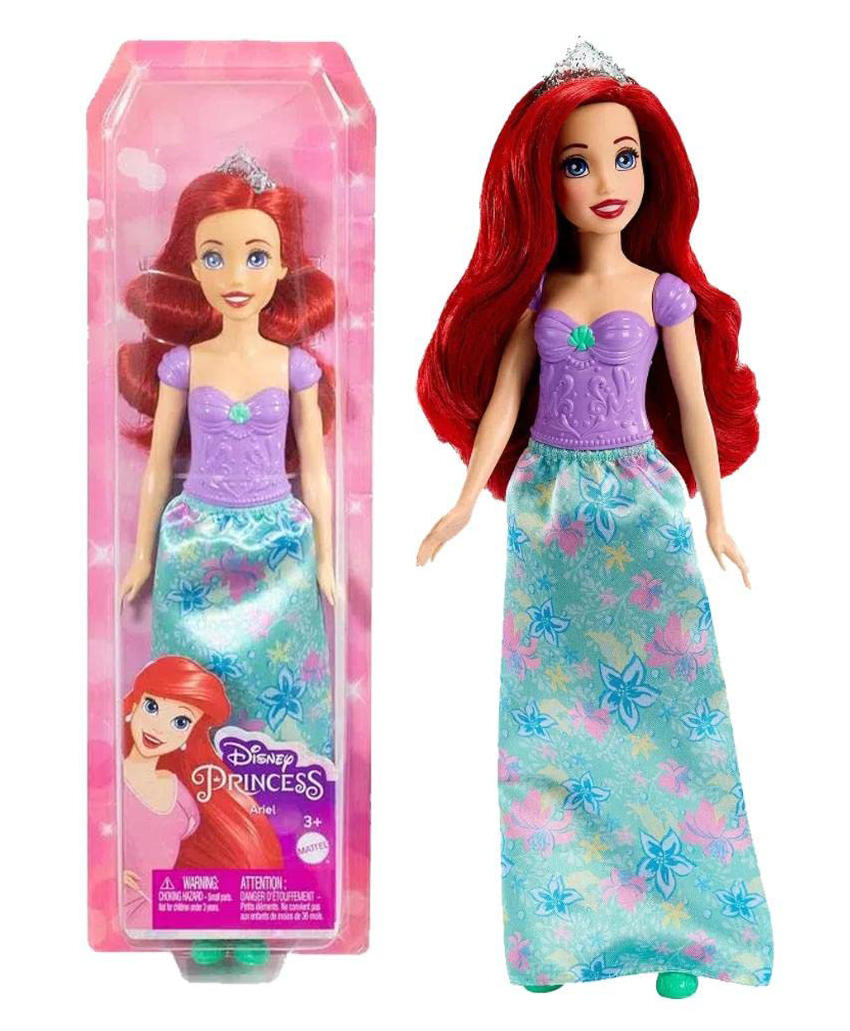 Disney Princess Ariel Doll with Sparkling Clothing - Height 28.5 cm (Colour and Decorations May Vary)-picture-26
