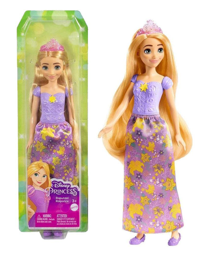 Disney PrincessRapunzel Fashion Doll with Clothing and Accessories- Height 28 cm (Colour and Decorations May Vary)