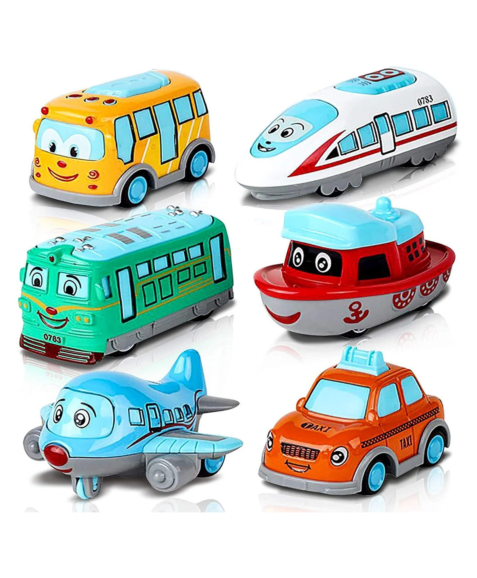 ADKD Die Cast Pull Back Action Metal Car Set Pack of 6 - Multicolour-picture-36