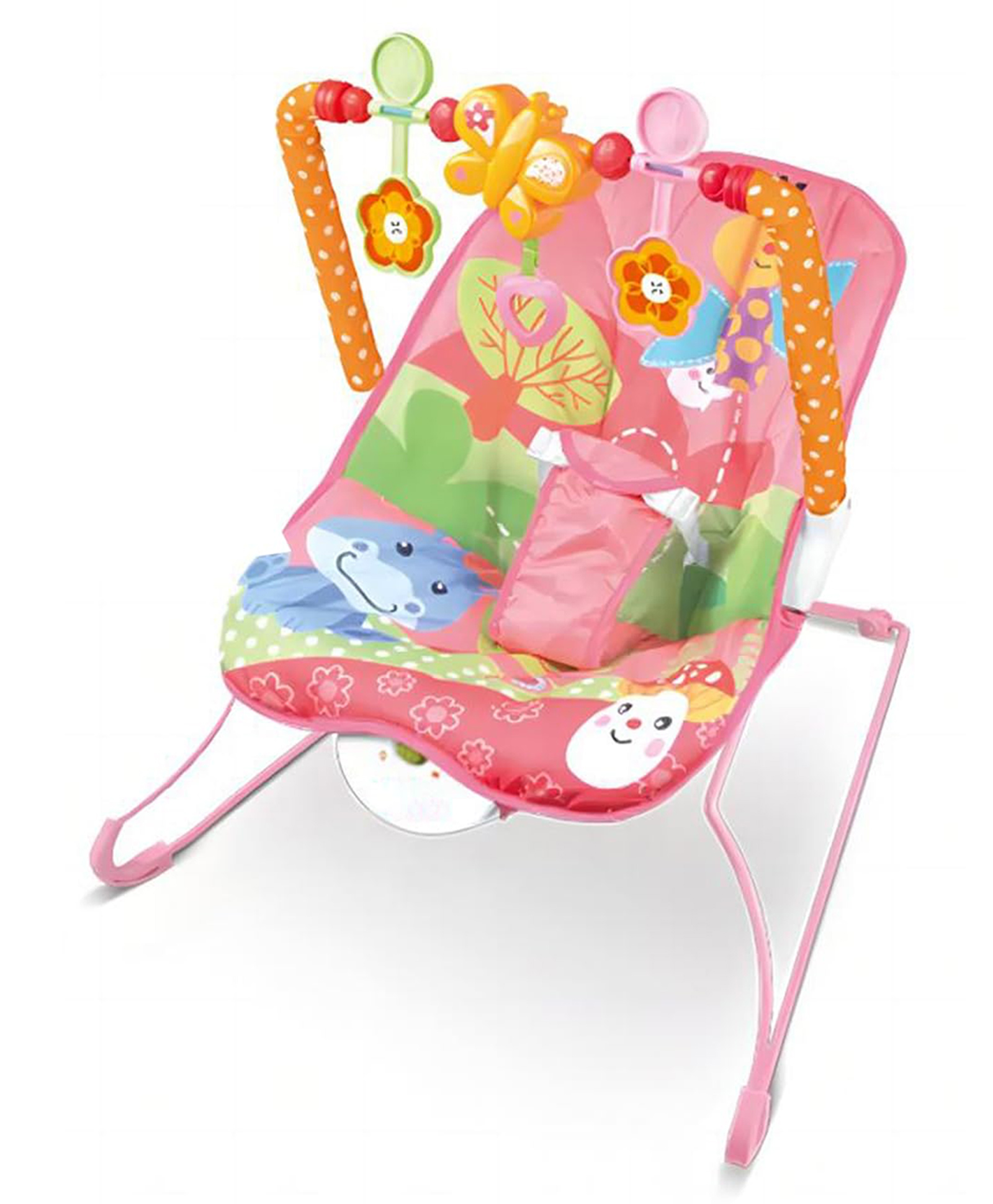 Safe-O-Kid Baby Recliner Bouncer Chair with Battery Safety Belt Toy Bar Music-Green-picture-10