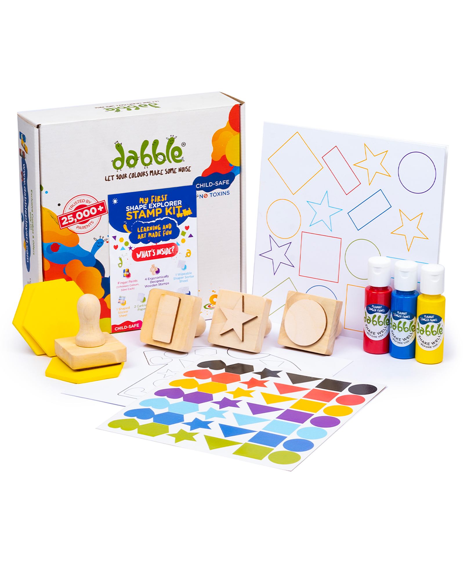 Dabble My First Shape Explorer Stamp Kit - Multicolor
