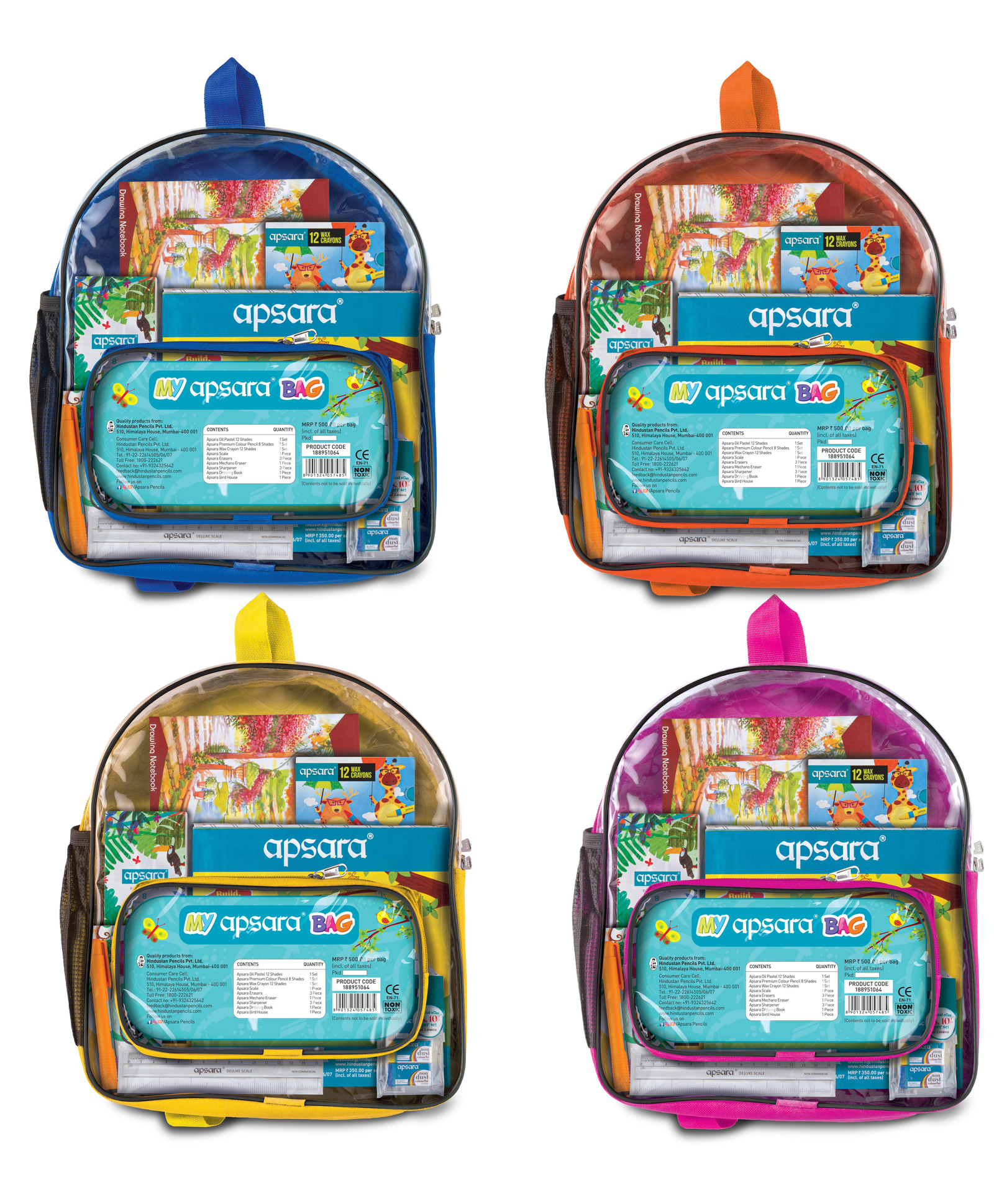 Apsara Stationary Kit Bag (Color and Print May Vary)-picture-39