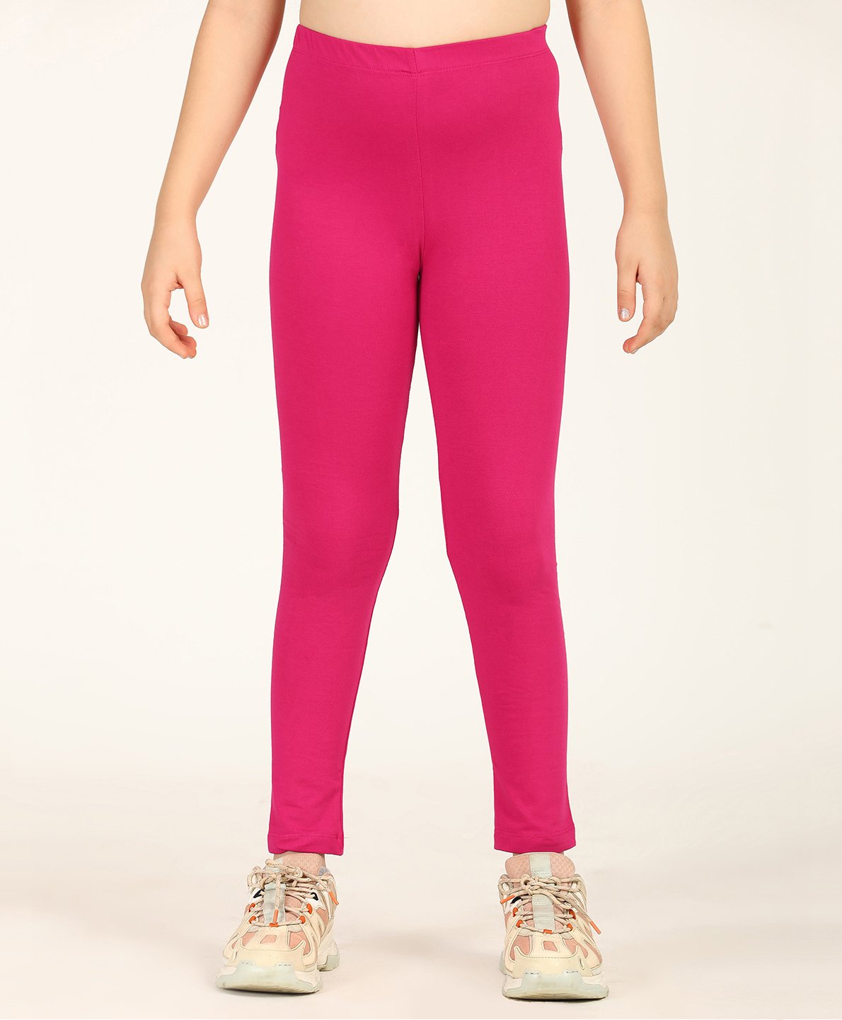 Zion Full Length Solid Leggings - Fuschia Pink-picture-15