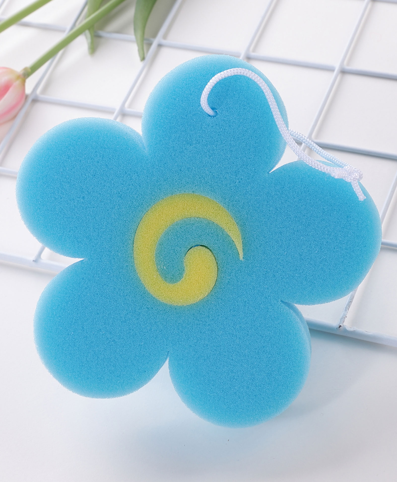 fab n funky Flower Shaped Bath Sponge- Blue-picture-37