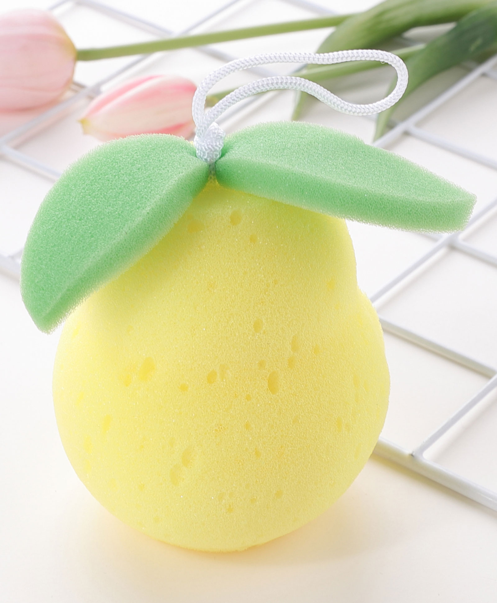 fab n funky Pears Shaped Bath Loofah - Green & Yellow-picture-23