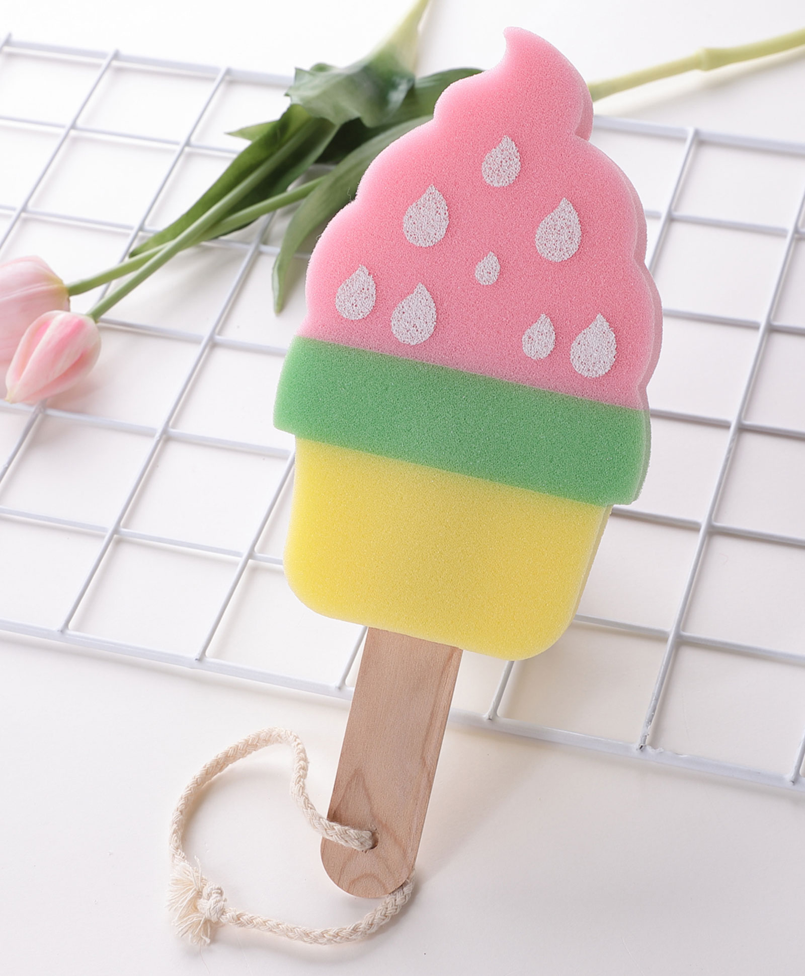 fab n funky Ice Cream Shaped Bath Sponge- Multicolor-picture-22