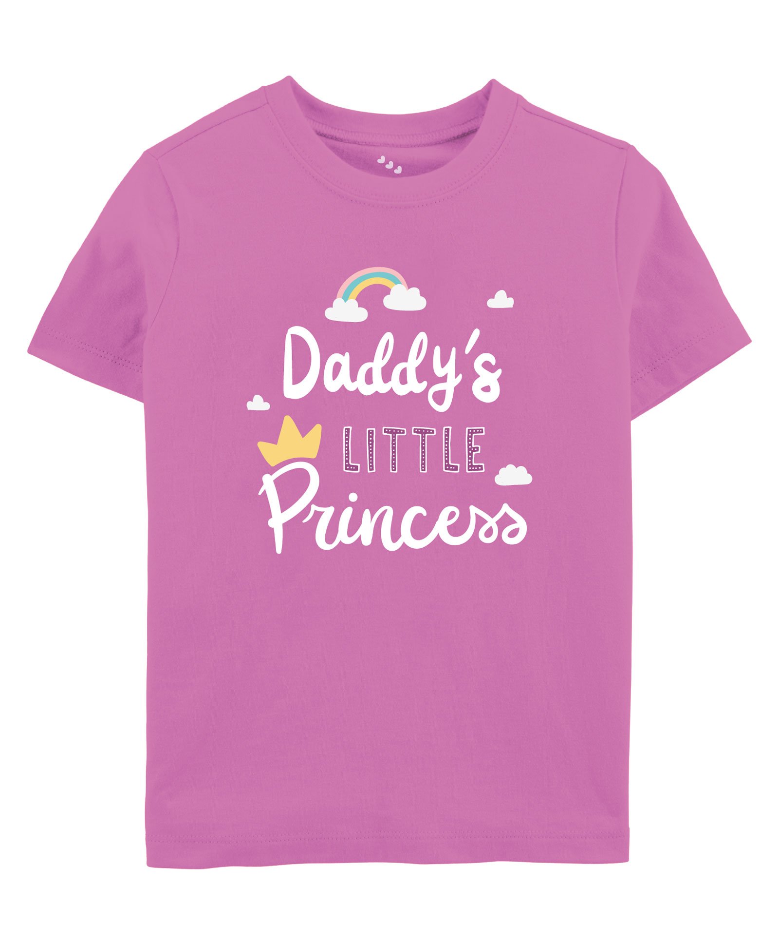 Zeezeezoo Fathers Day Theme Half Sleeves Daddy's Princess Printed Tee - Pink-picture-16