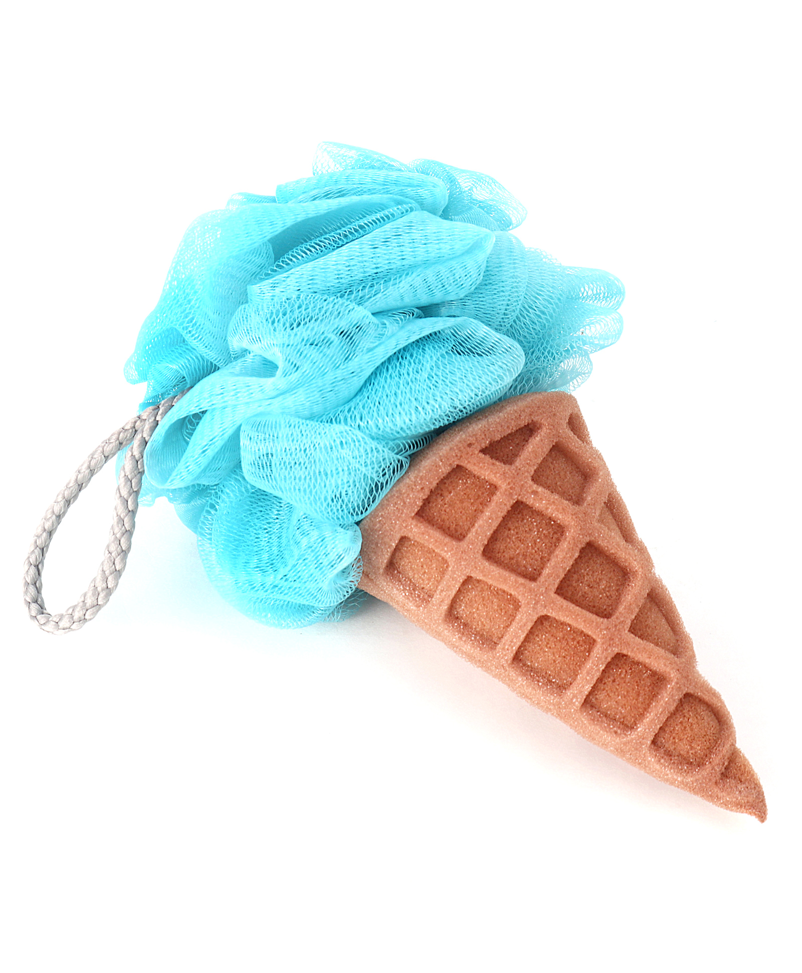fab n funky Ice Cream Shaped Bath Loofah - Blue & Brown-picture-10