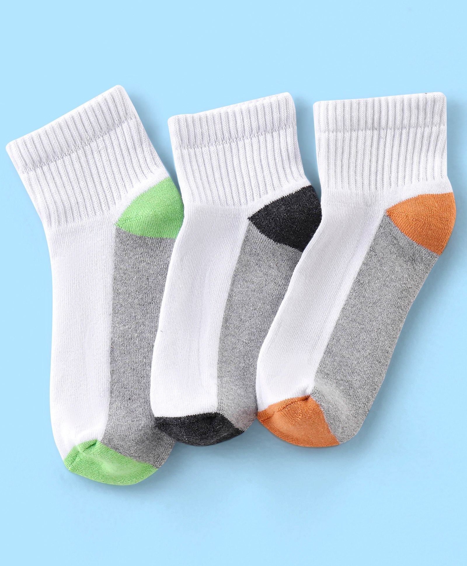 Pine Kids Cotton Elastane Ankle Length Silvadur Antimicrobial Socks  Pack of 3 (Colour & Design May Vary)-picture-28