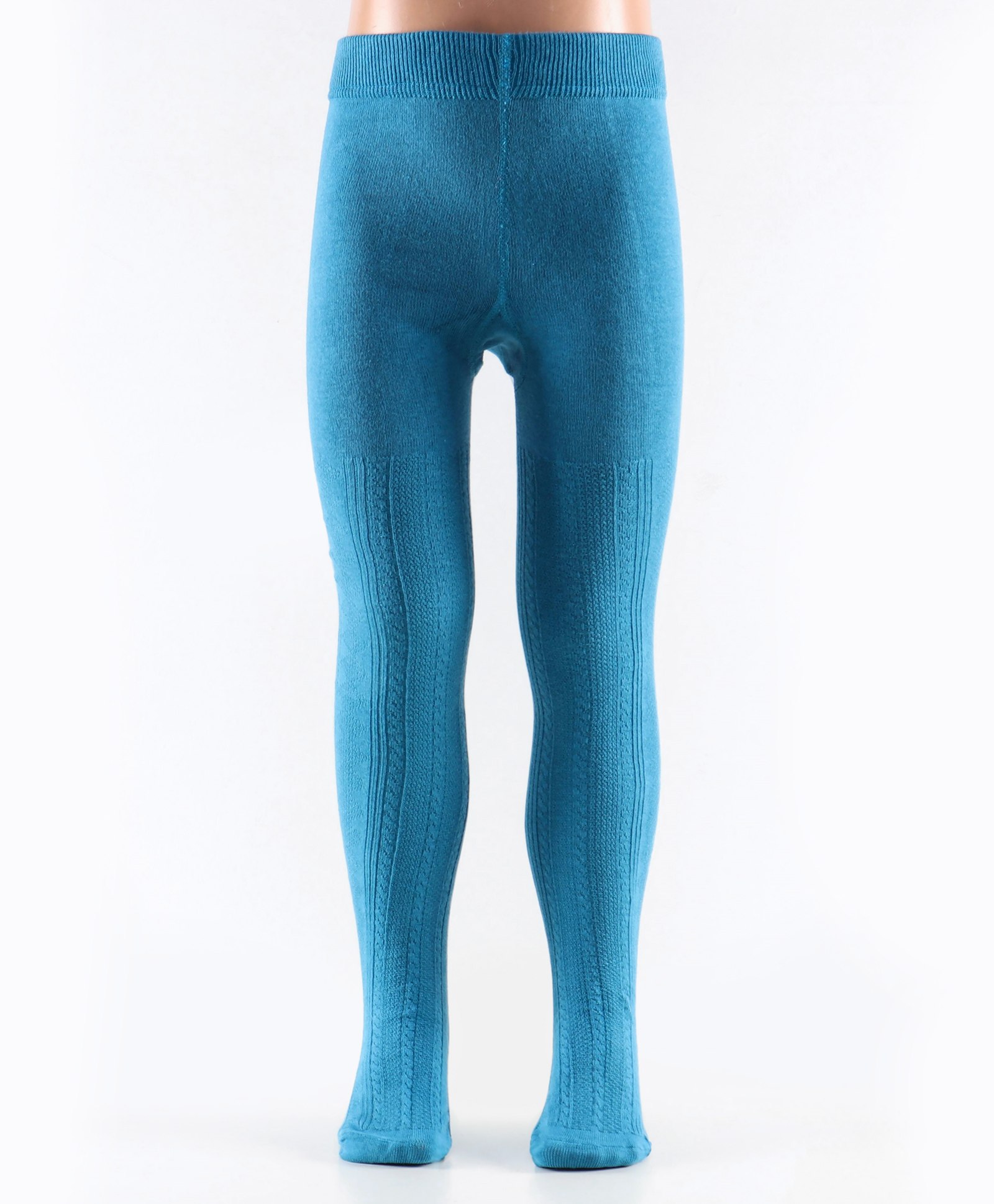 Mustang Full Length Cotton Footed Tights Solid Design - Kingfisher Blue-picture-27