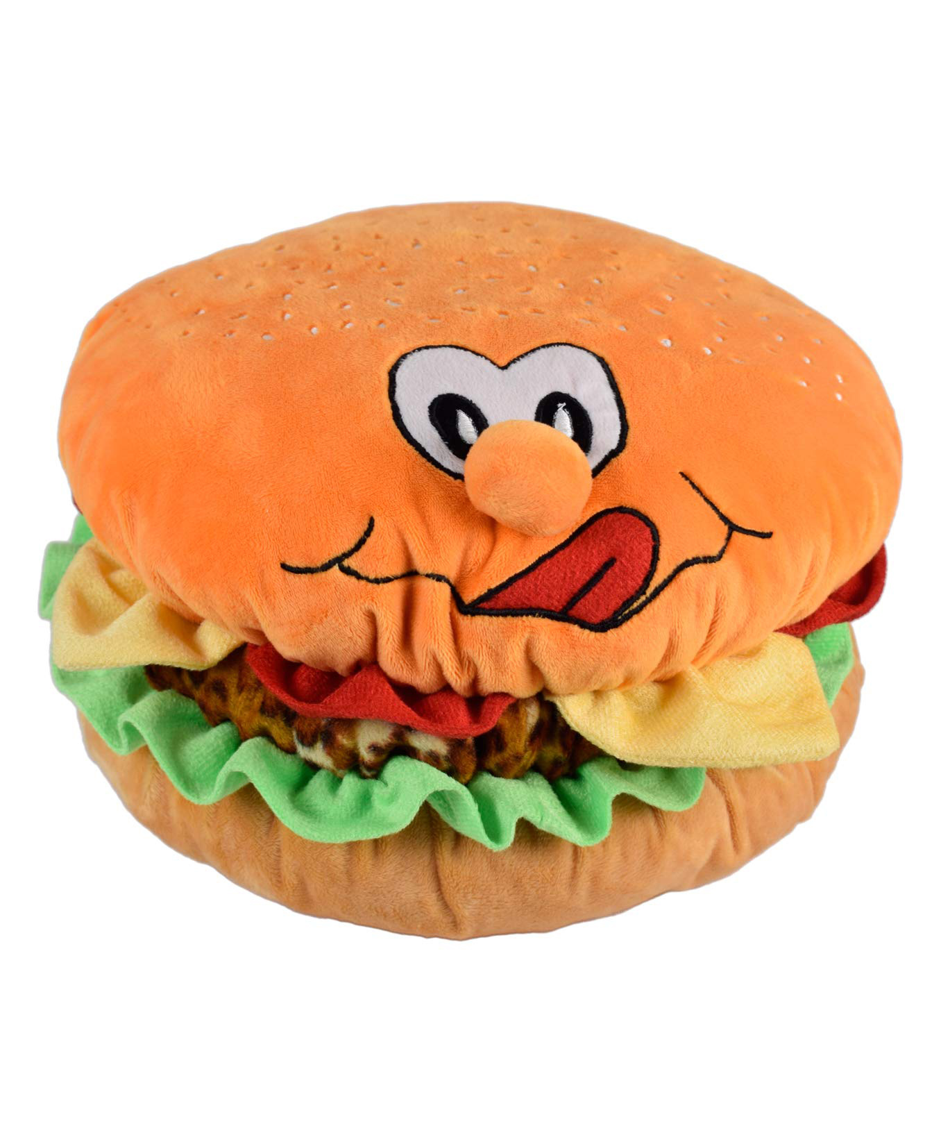 DearJoy Cute Burger Soft Toy and Pillow Orange - Length 32 cm-picture-9