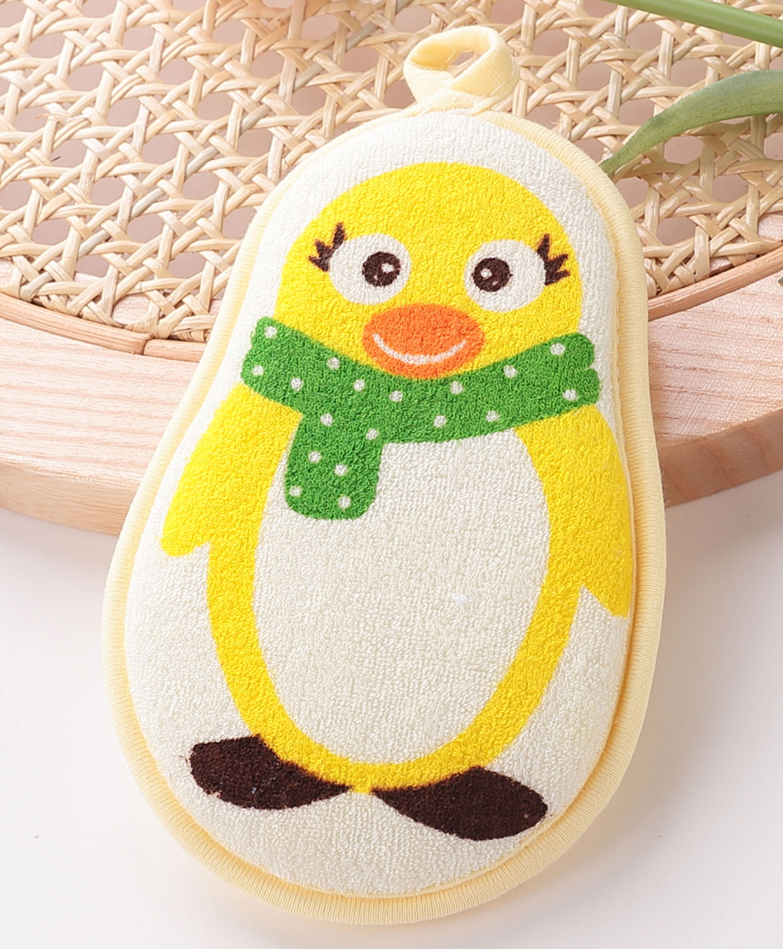 Bath Sponge Penguin Print - Yellow-image-46