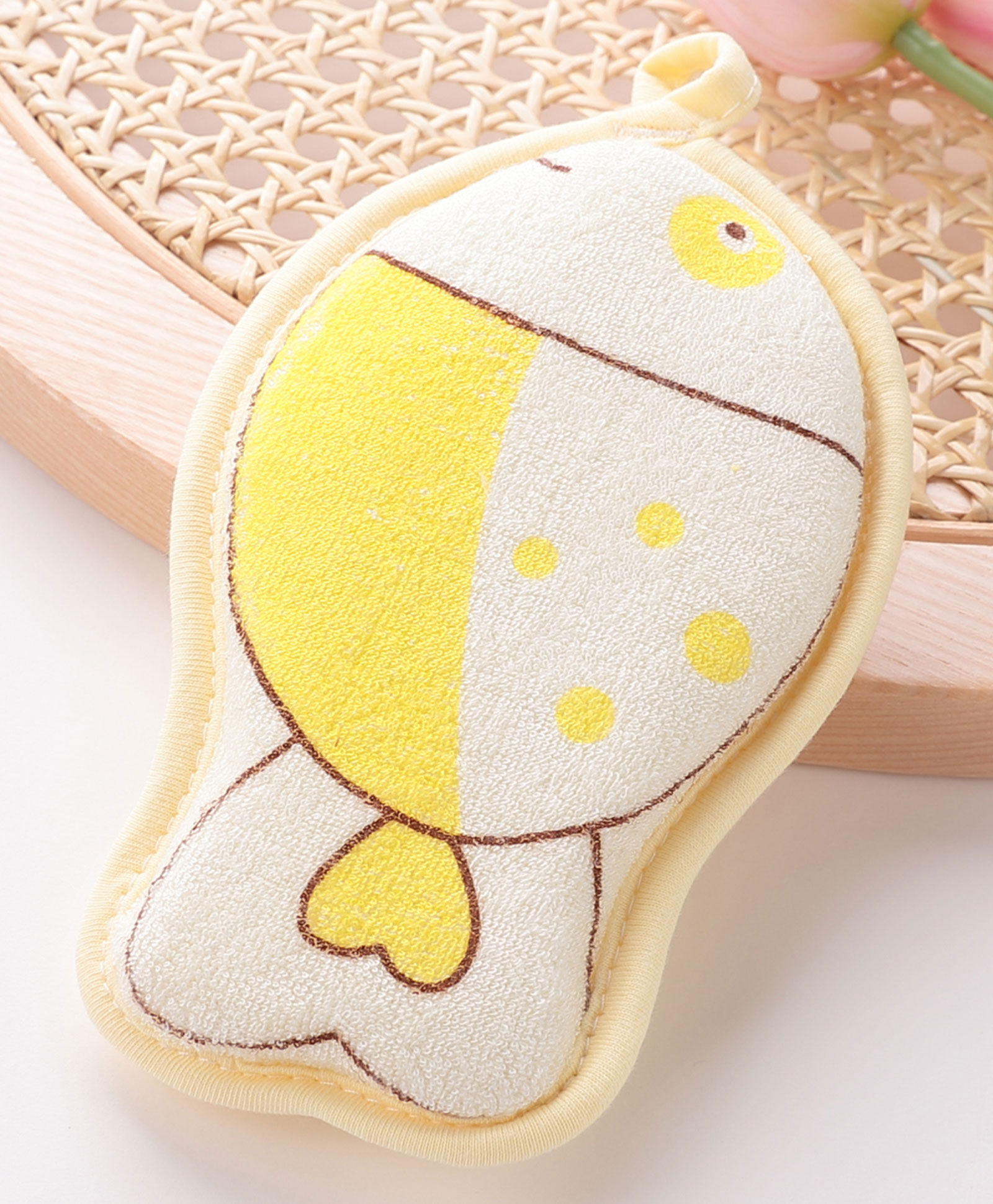 Bath Sponge Fish Print - Yellow-image-15