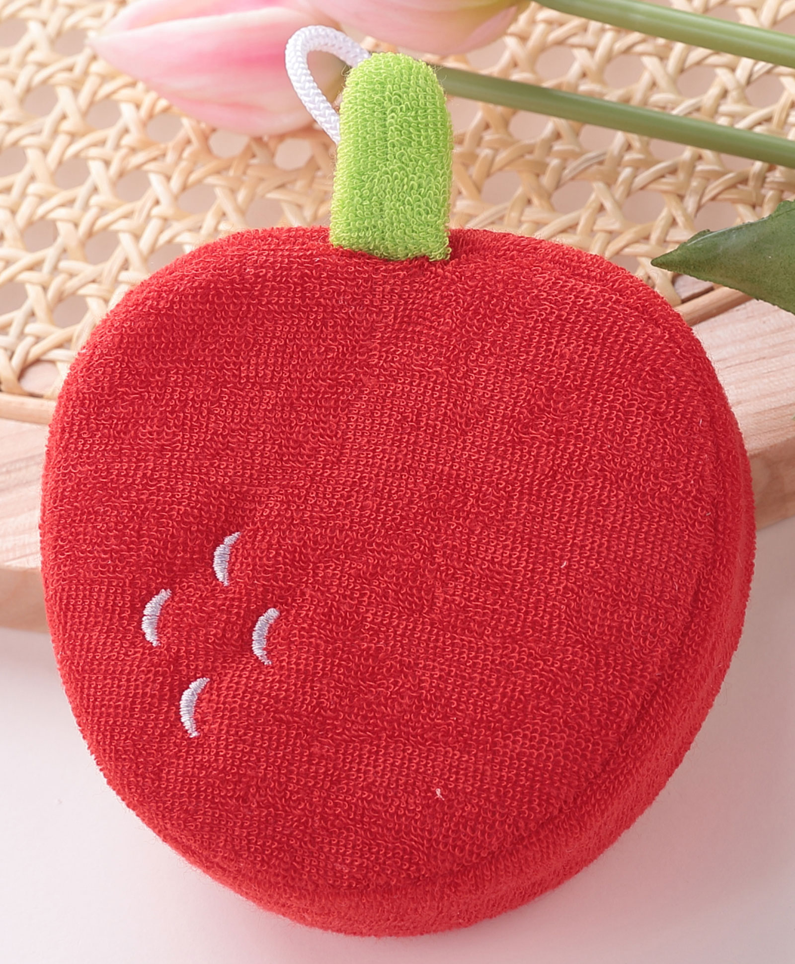 Cherry Shaped Bath Sponge- Red-image-17