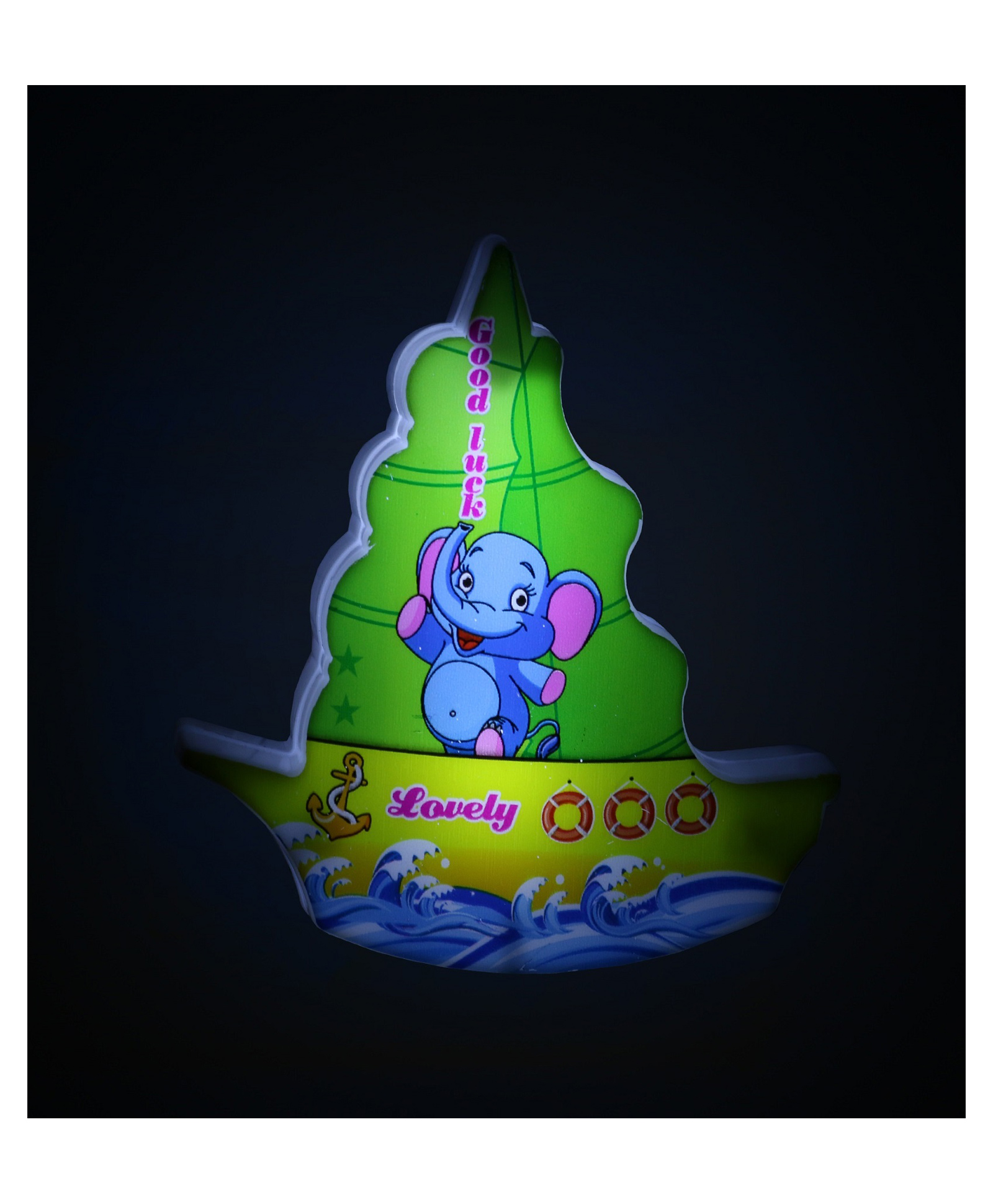 Chocozone Boat LED Night Lamp Plug In Lamp Wall Socket Night Light Home Decoration - Multicolour-image-3