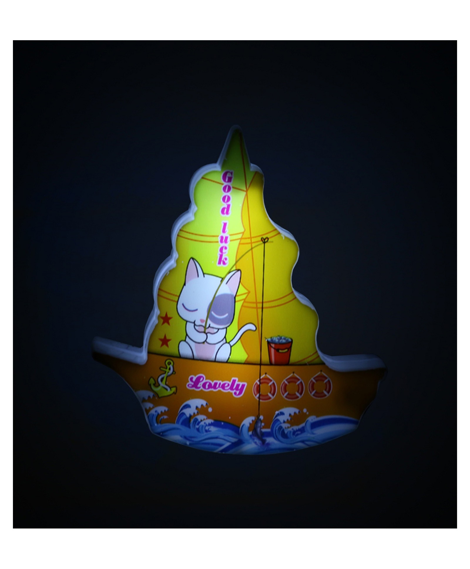 Boat LED Night Lamp Plug In Lamp Wall Socket Night Light Home Decoration - Multioclour-image-17