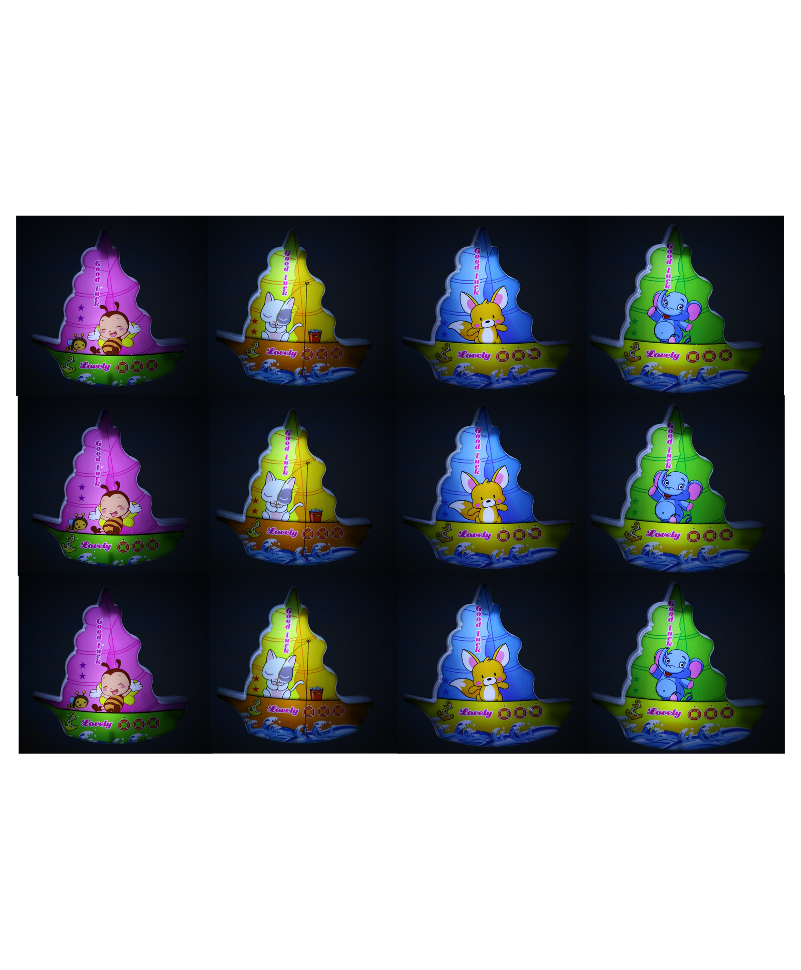 Chocozone Pack of 12 Night Lamps - Multicolor-image-34