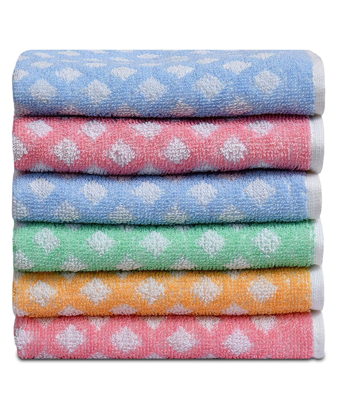 JARS Collections 100% Terry Cotton Hand Towel Pack of 6  Multicolor-picture-10