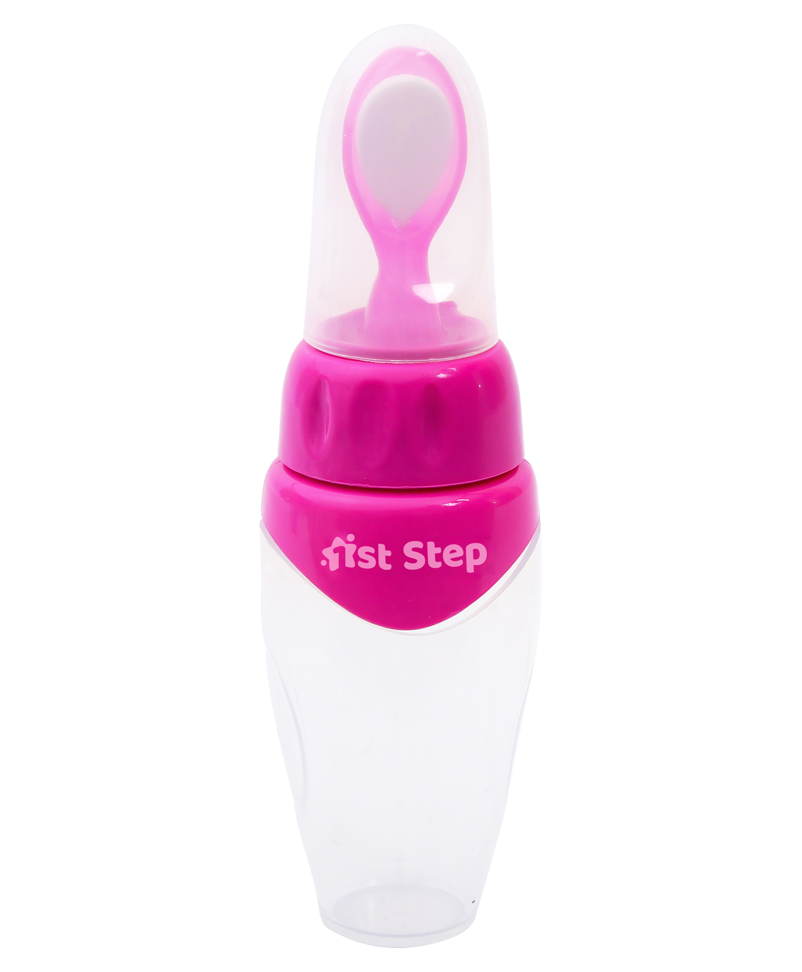 1st Step Non Spill Silicone Soft Squeeze Food Feeder - Pink-picture-32