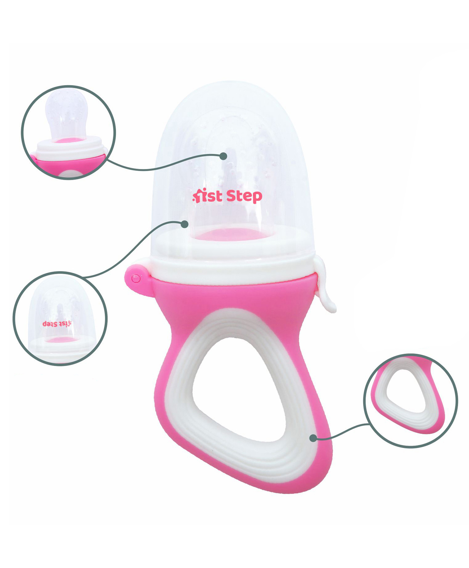 1st Step BPA Free Silicone Fruit Sack - Pink-picture-26