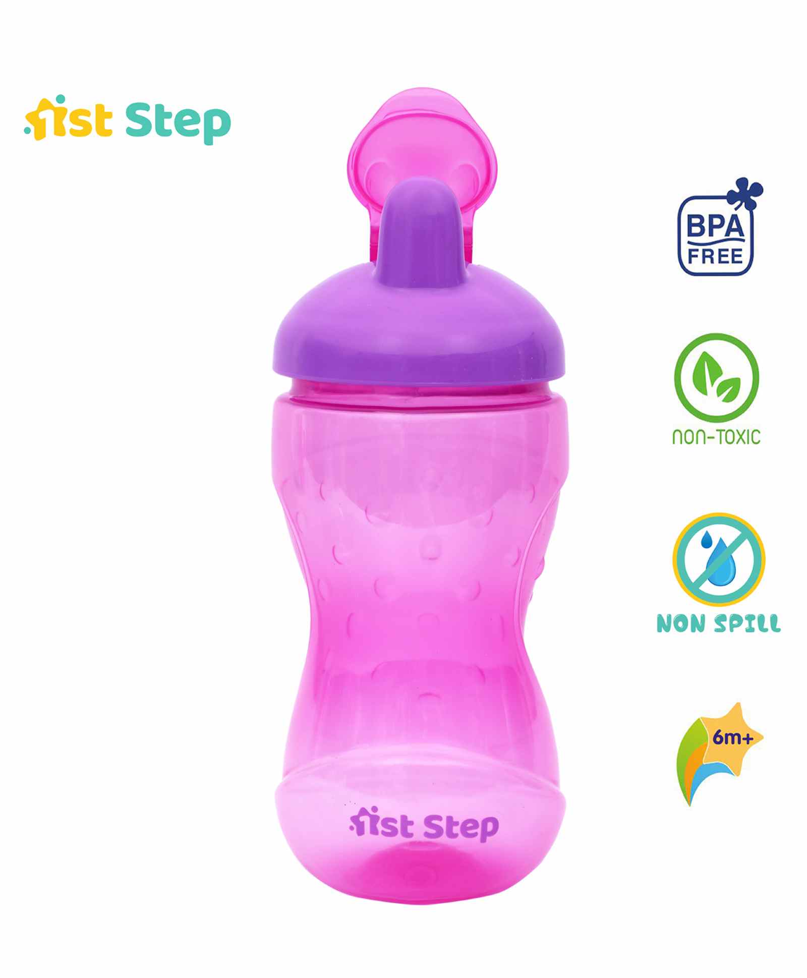 1st Step Hard Spout Grippy Cup Pink - 360 ml-picture-13