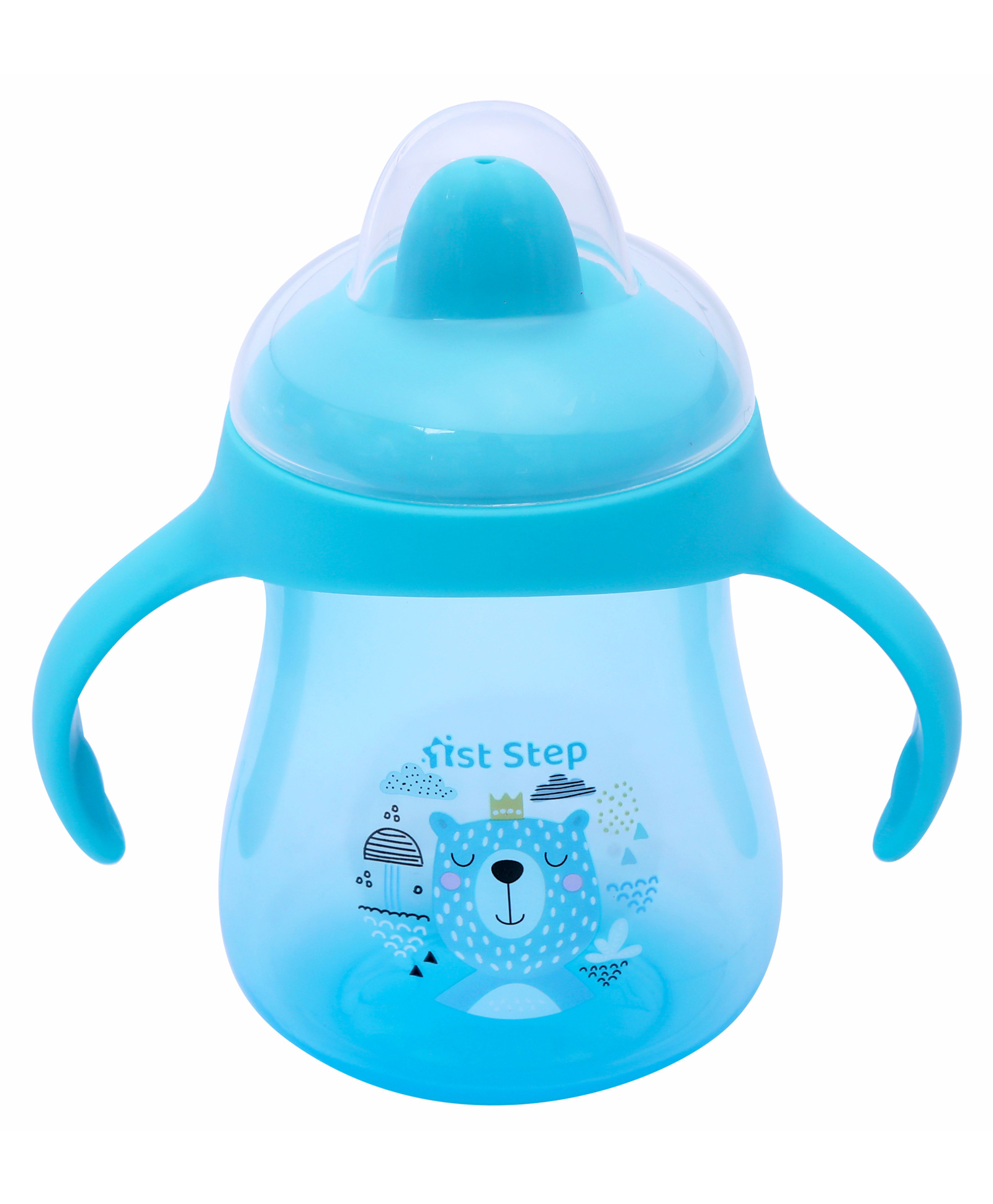 1st Step BPA Free Polypropylene Hard Spout Sipper With Twin Handles Blue - 250 ml-picture-41