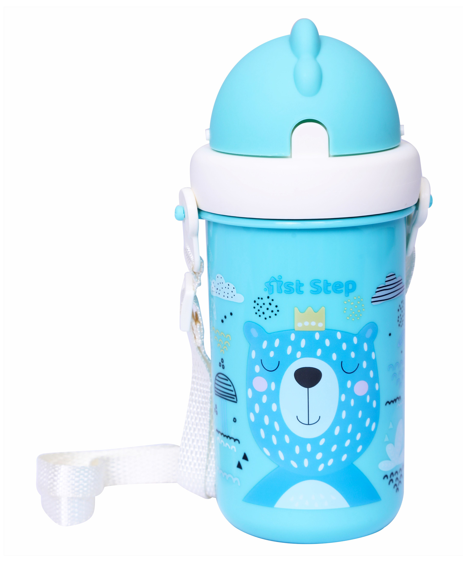 1st Step BPA Free Polypropylene Soft Straw Sipper Blue - 360 ml-image-43