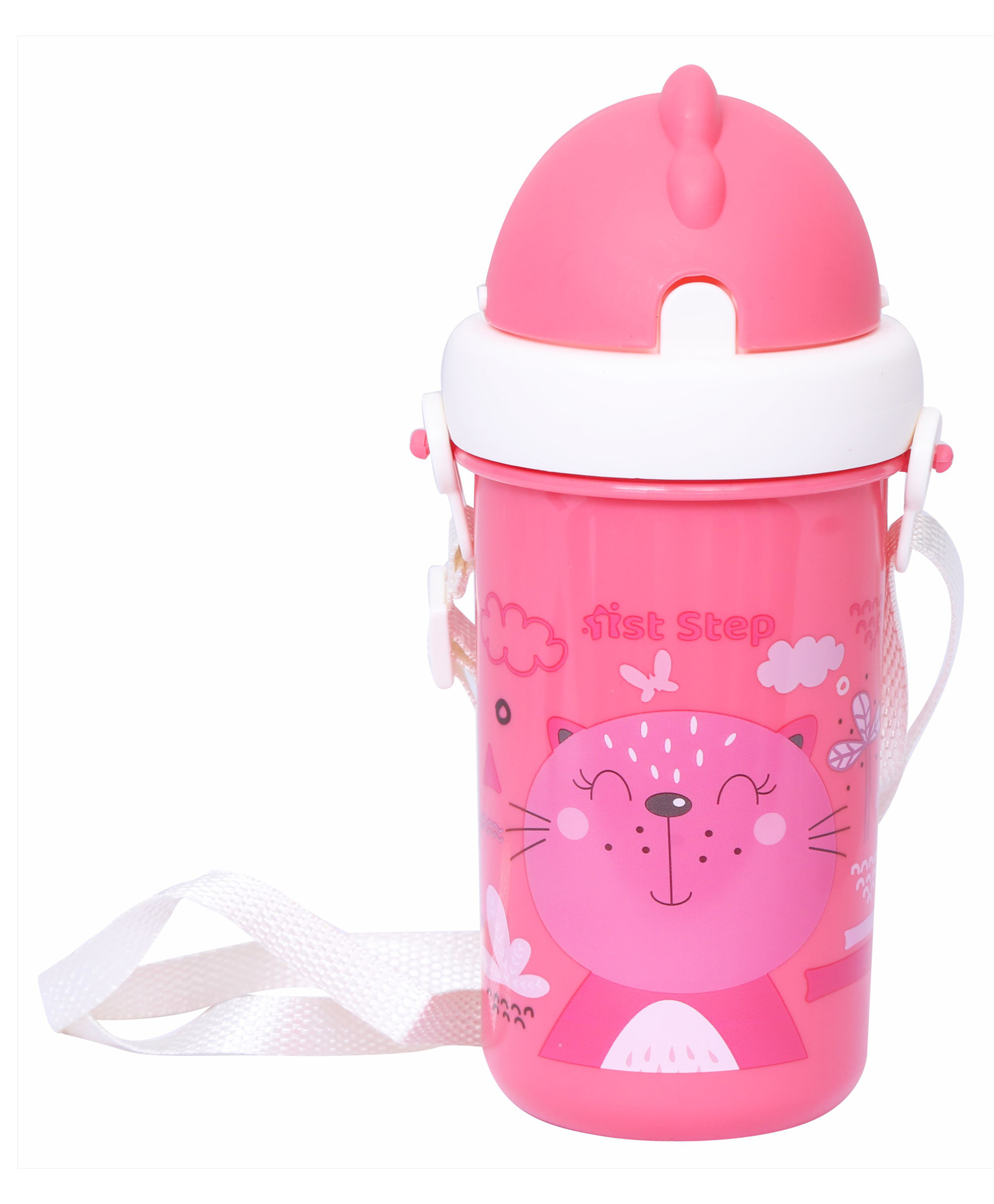 1st Step BPA Free Polypropylene Soft Straw Sipper Pink - 360 ml-image-23