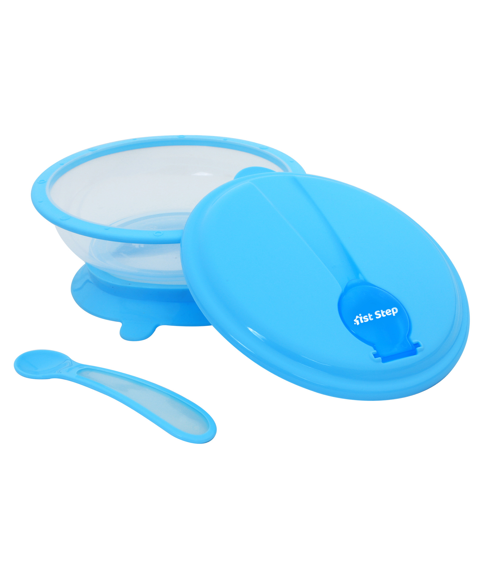 1st Step Microwave Friendly Feeding Bowl With Spoon- Blue-picture-18