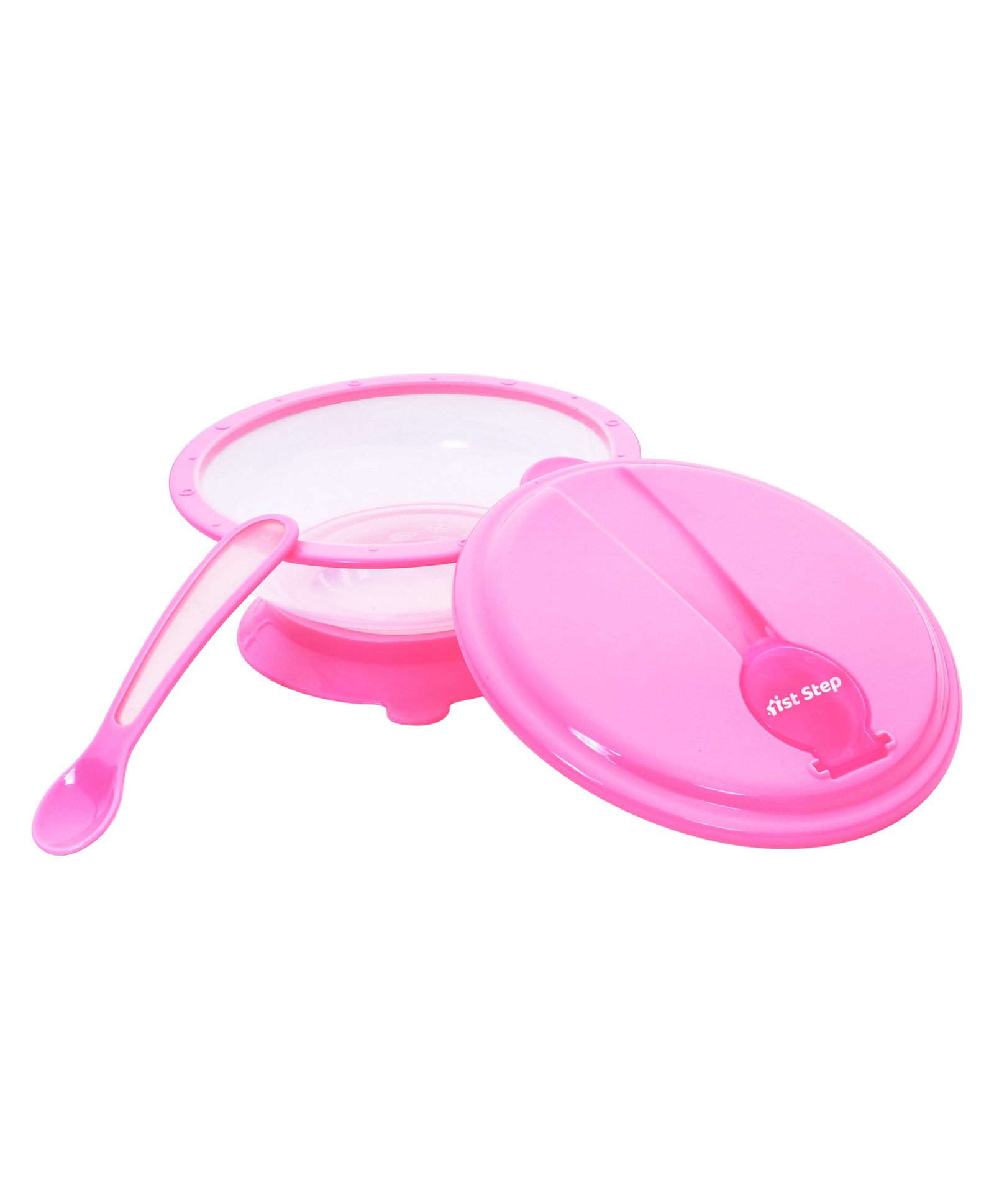 1st Step Friendly Feeding Bowl With Spoon- Pink-image-38