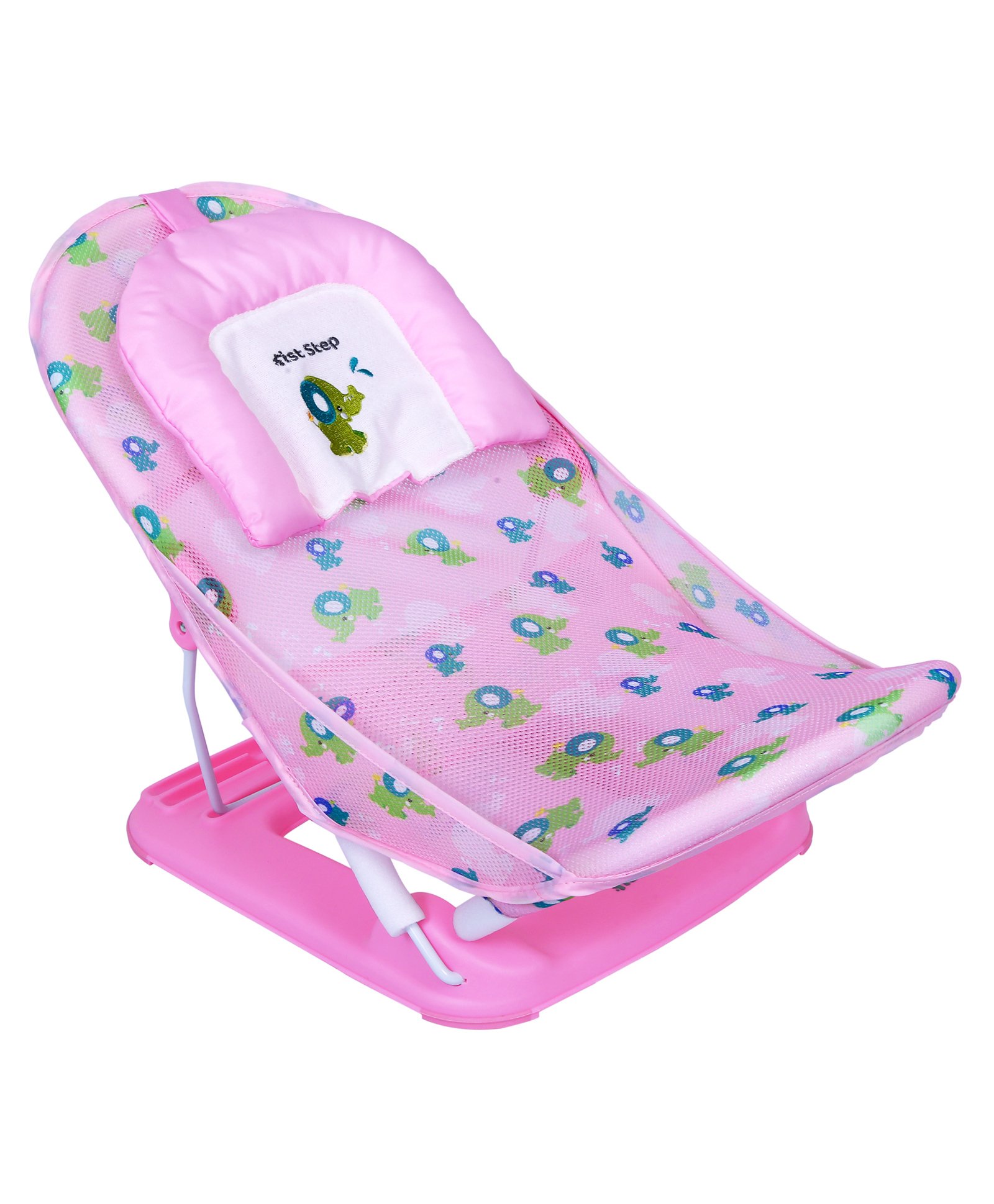 1st Step Baby Bather With Reclining Back Rest Elephant Print - Pink-picture-46