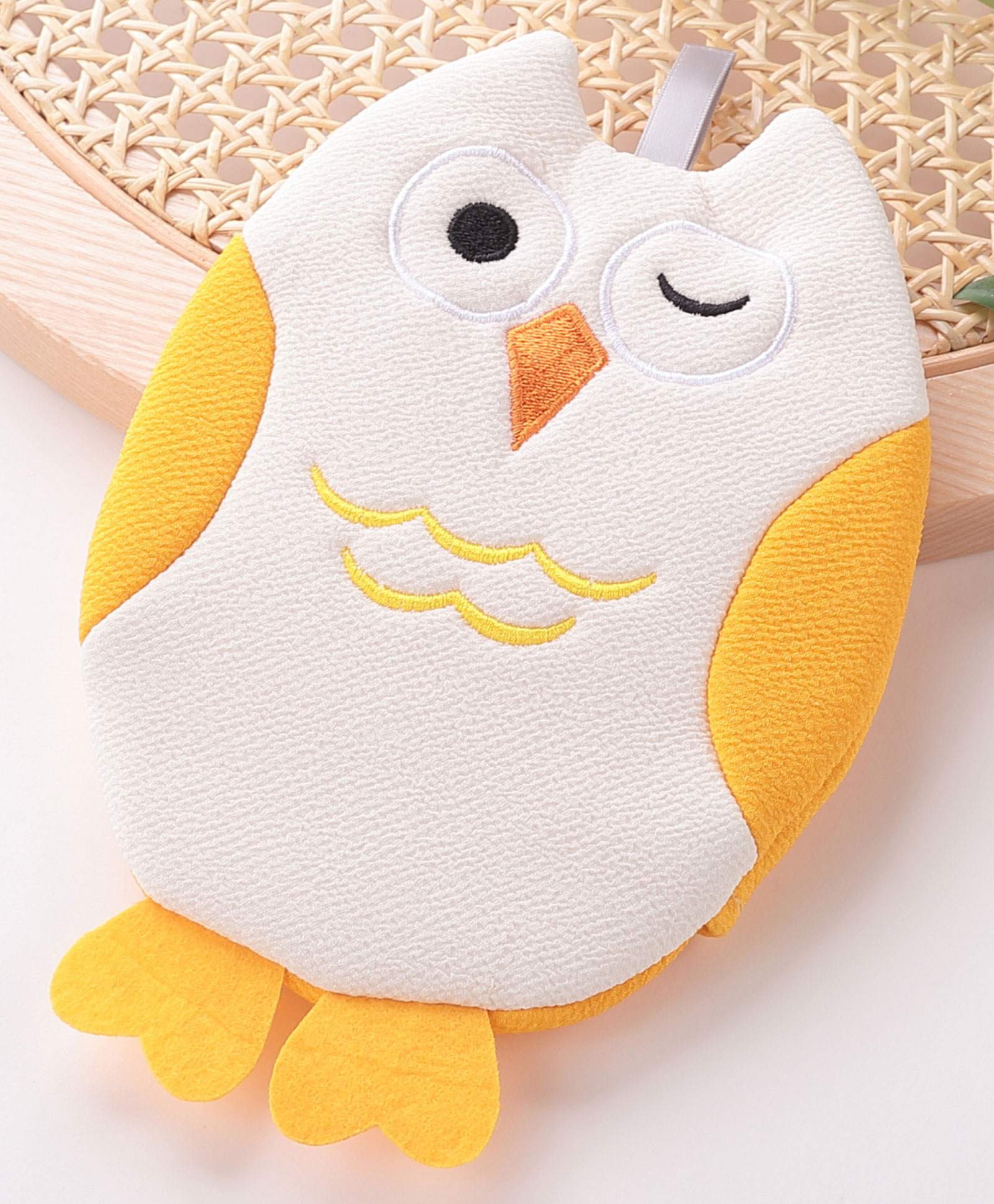 fab n funky Bath Sponge Owl Shaped -Orange-picture-25