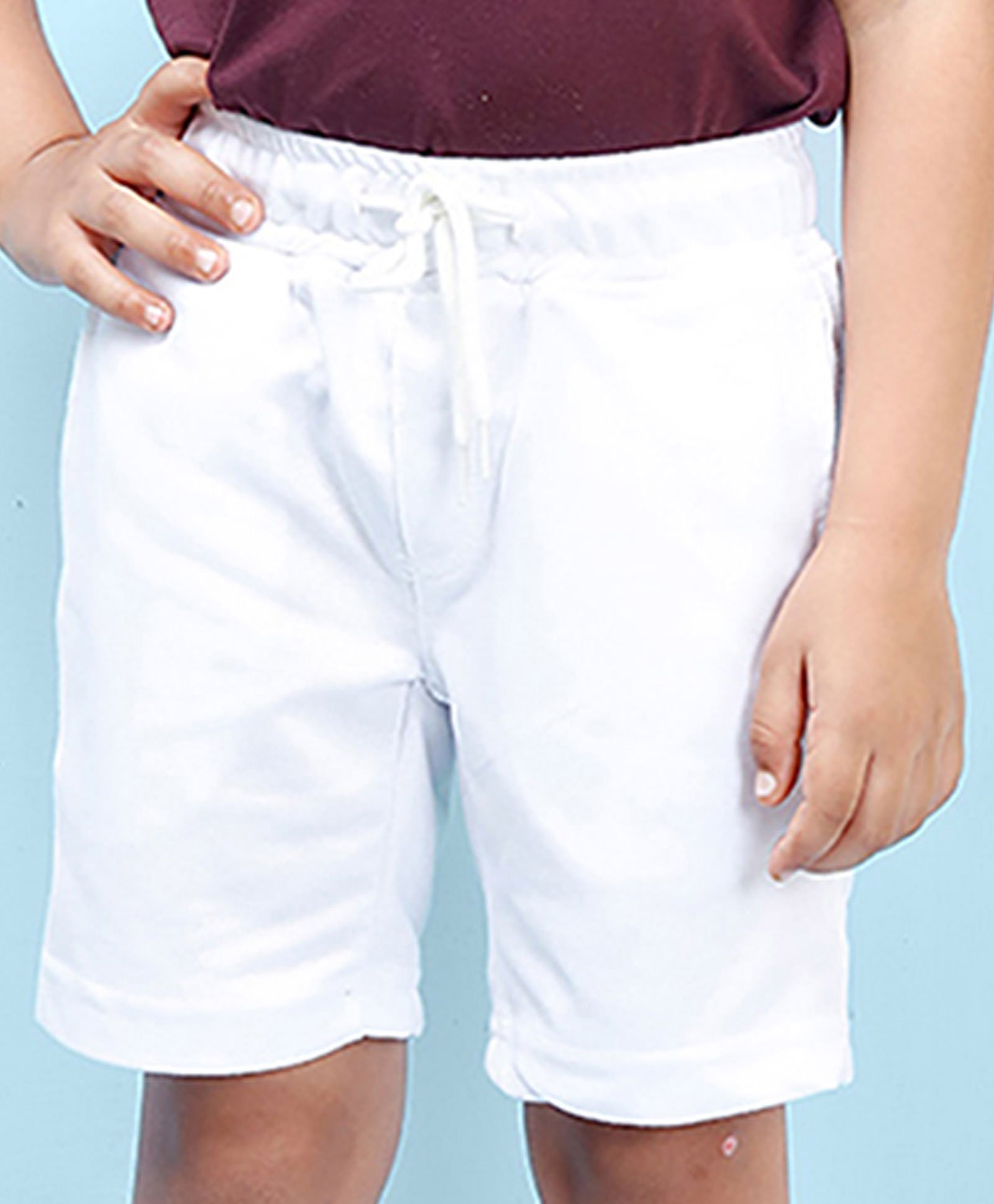 NUSYL Solid Shorts - White-picture-25
