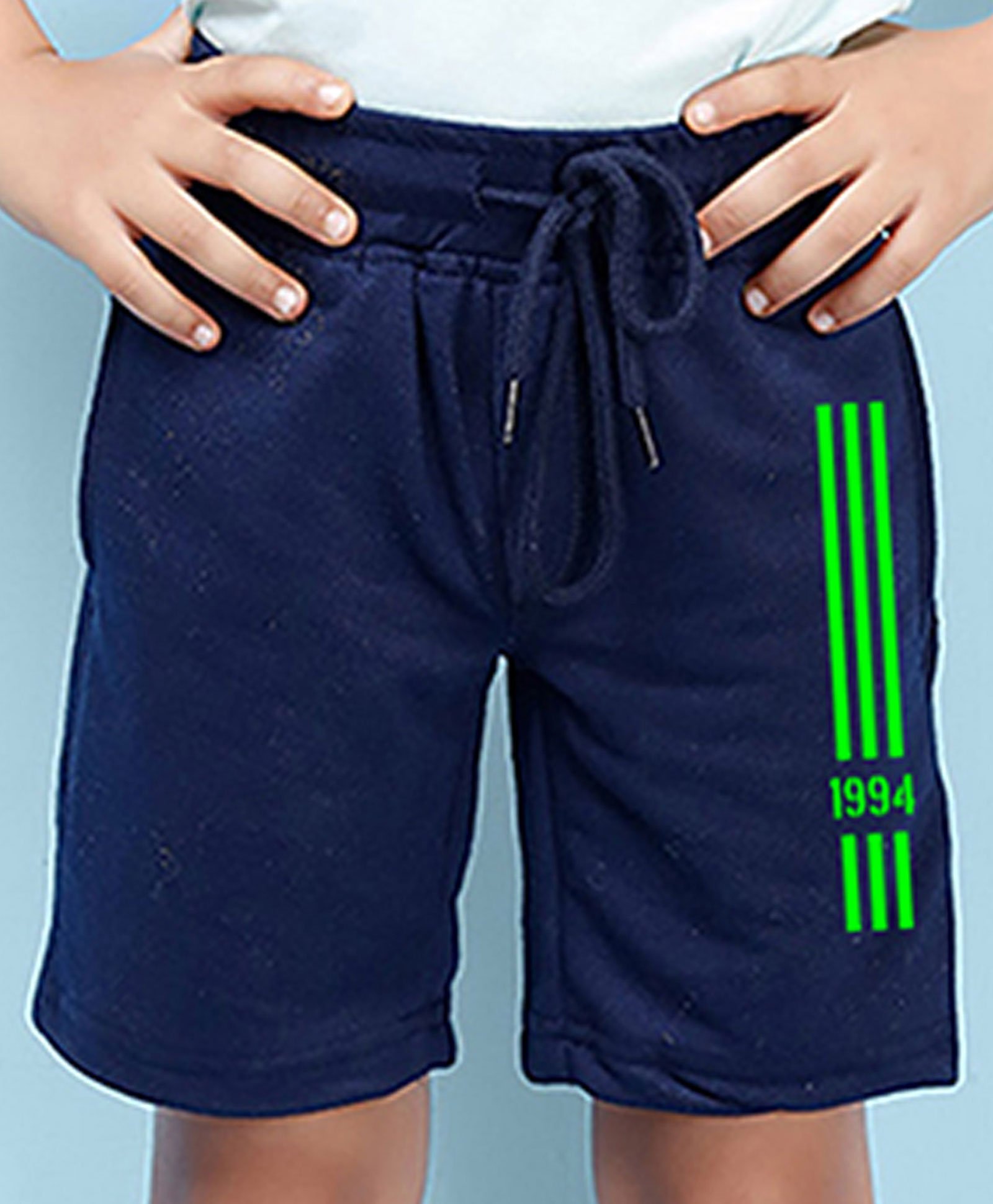 NUSYL 1994 Printed Placement Striped Shorts - Navy Blue-picture-22