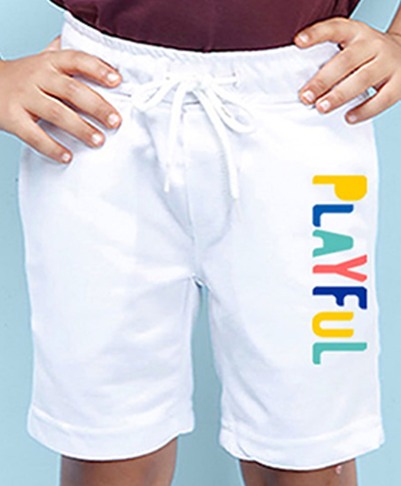 NUSYL Playful Printed Shorts -White-picture-10