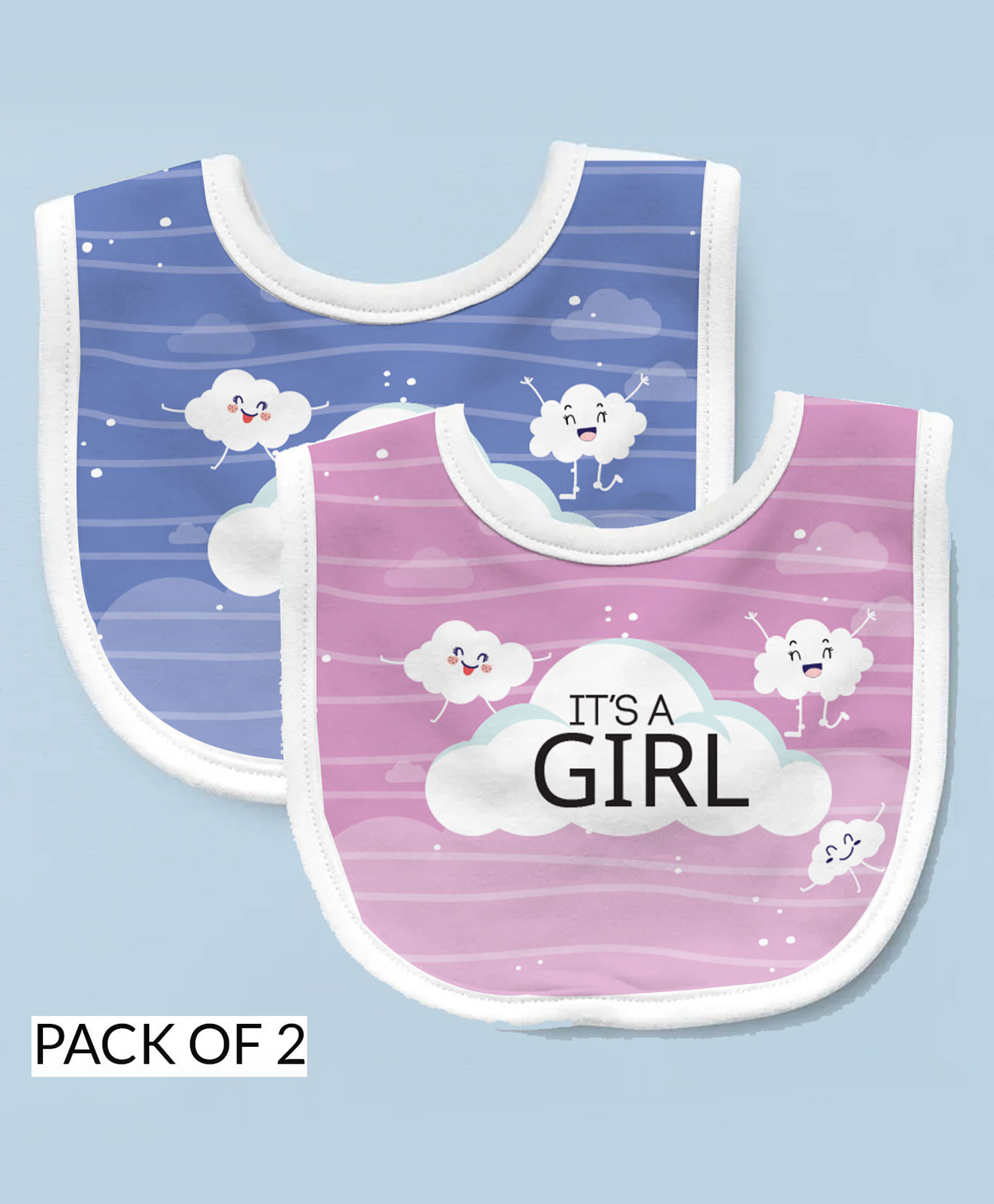 Right Gifting Feeding Bibs With Velcro Pack of 2 - Multicolour-picture-27