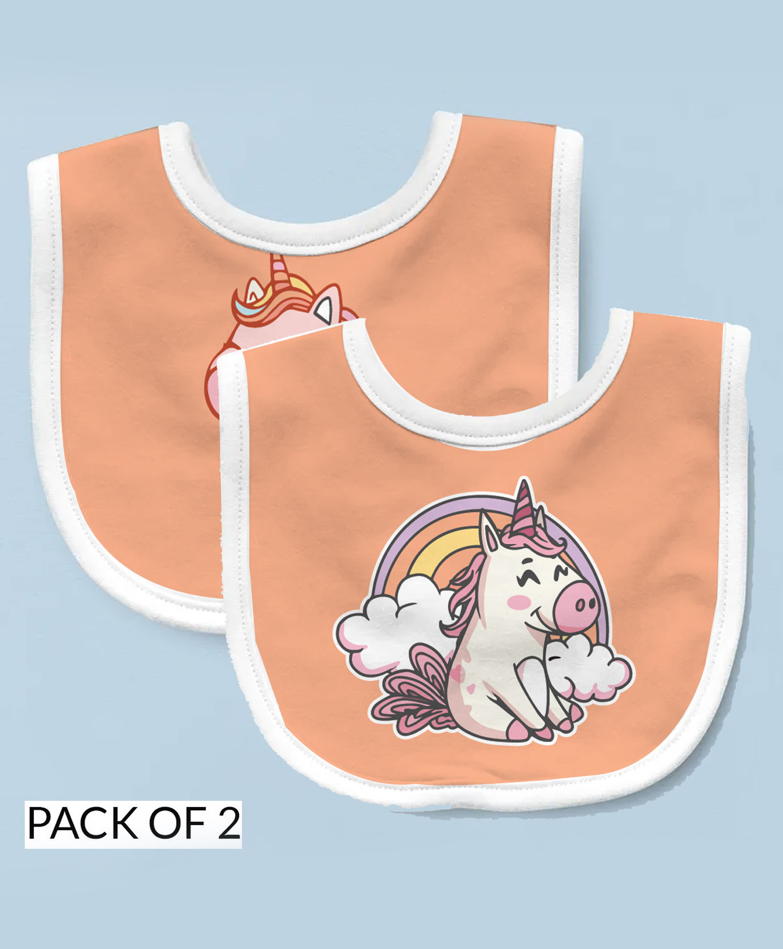 Right Gifting Feeding Bibs With Velcro Pack of 2 - Multicolour-picture-7
