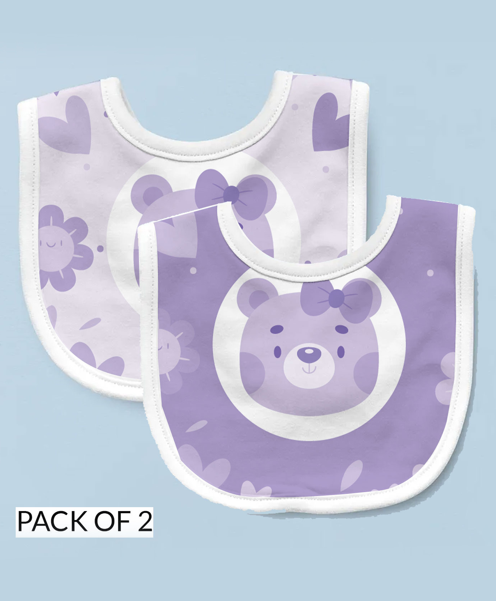 Right Gifting Feeding Bibs With Velcro Pack of 2 - Multicolour-picture-8