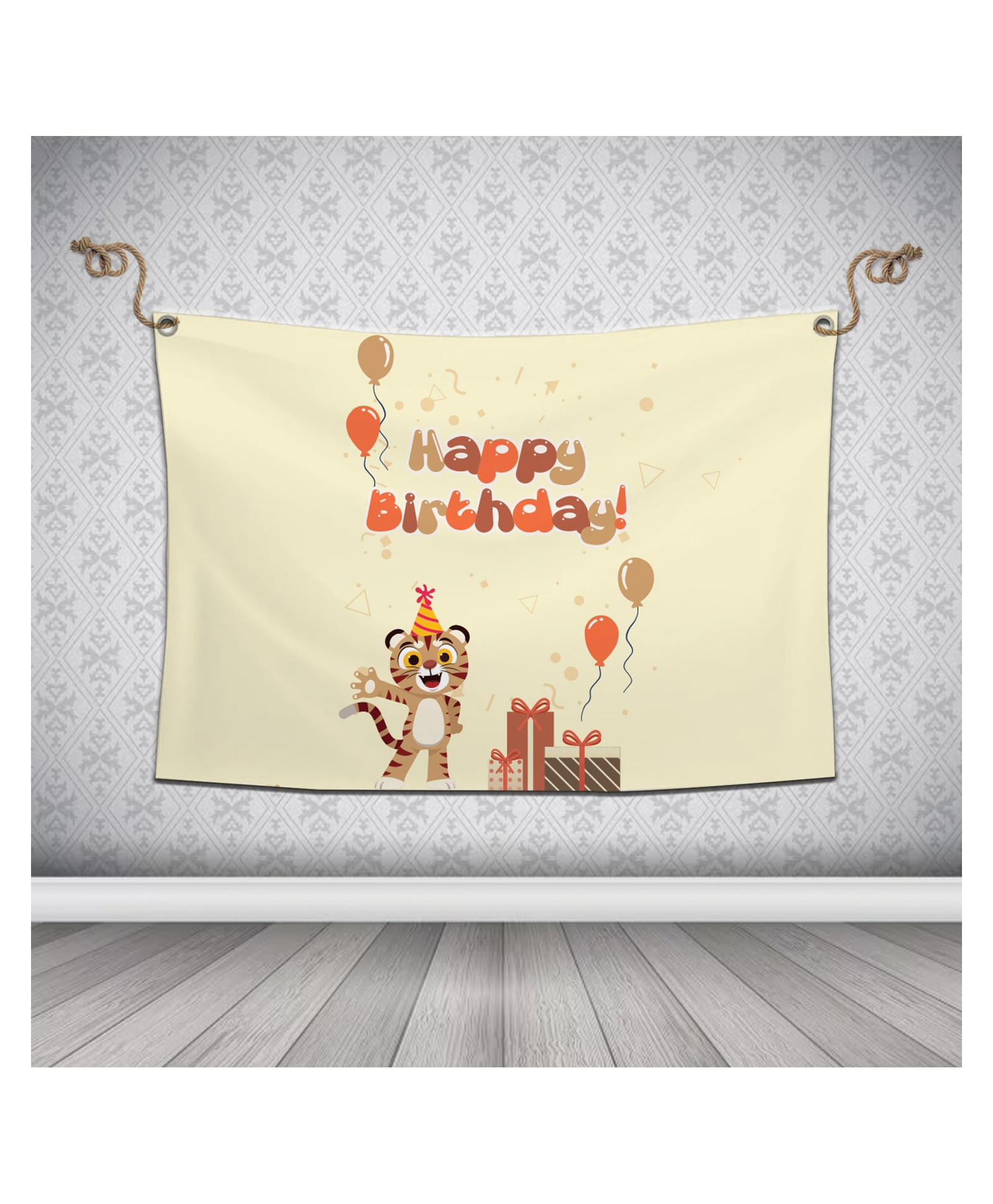 Right Gifting Satin Happy Birthday Washable Reusable Backdrop - Multicolor-picture-46