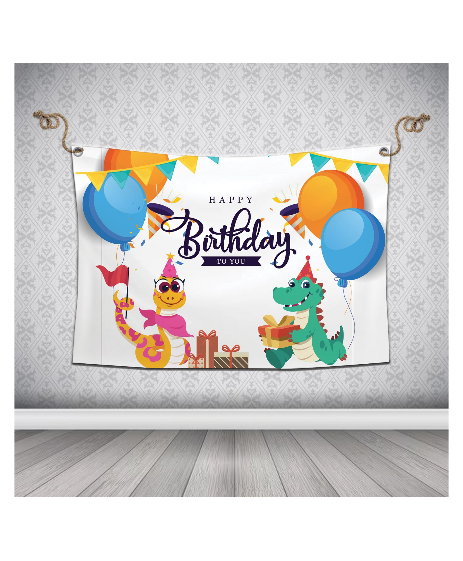 Right Gifting Satin Happy Birthday To You Washable Reusable Backdrop- Multicolour-picture-35