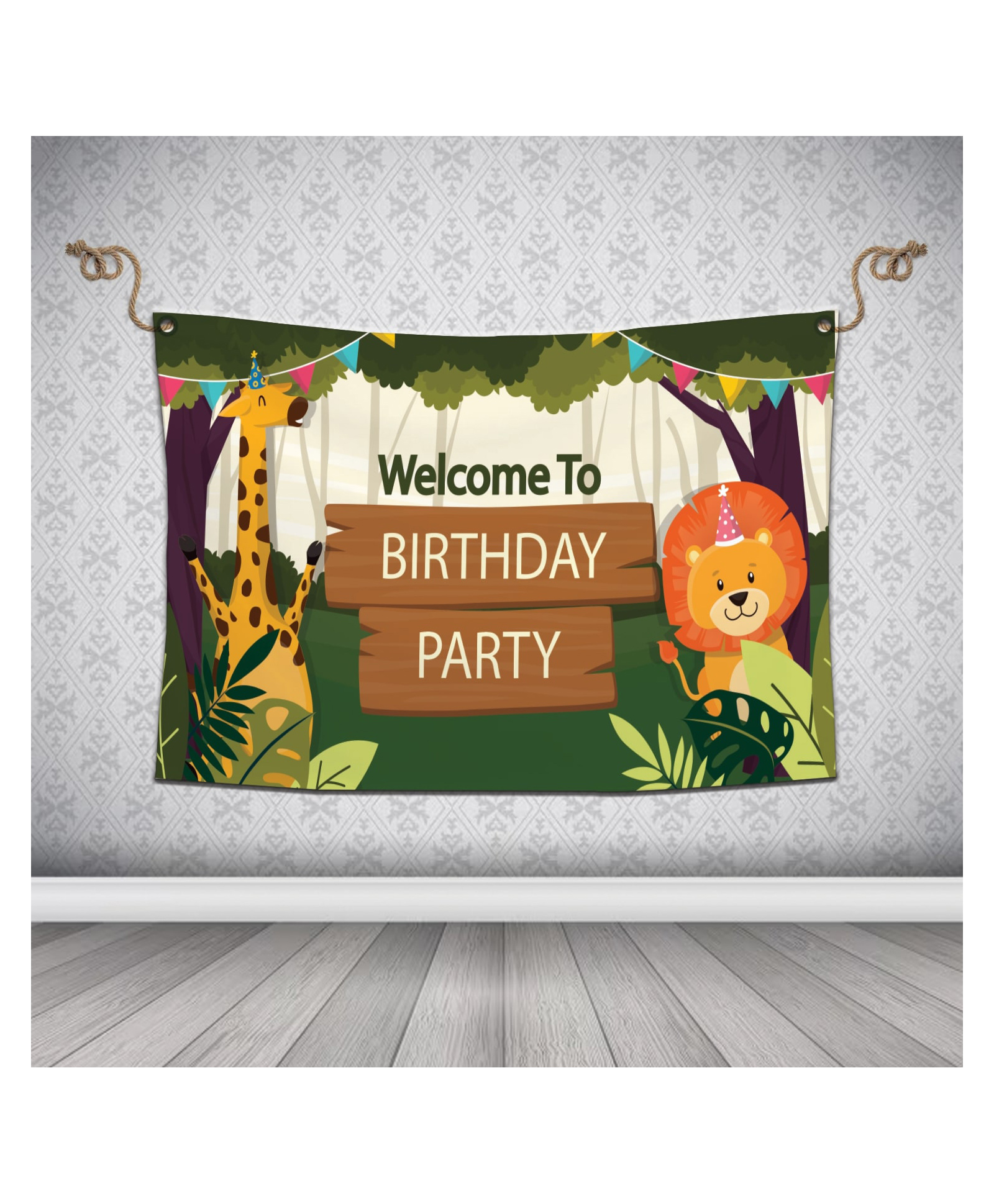 Right Gifting Satin Welcome To Birthday Party Washable Reusable Backdrop- Multicolour-image-43