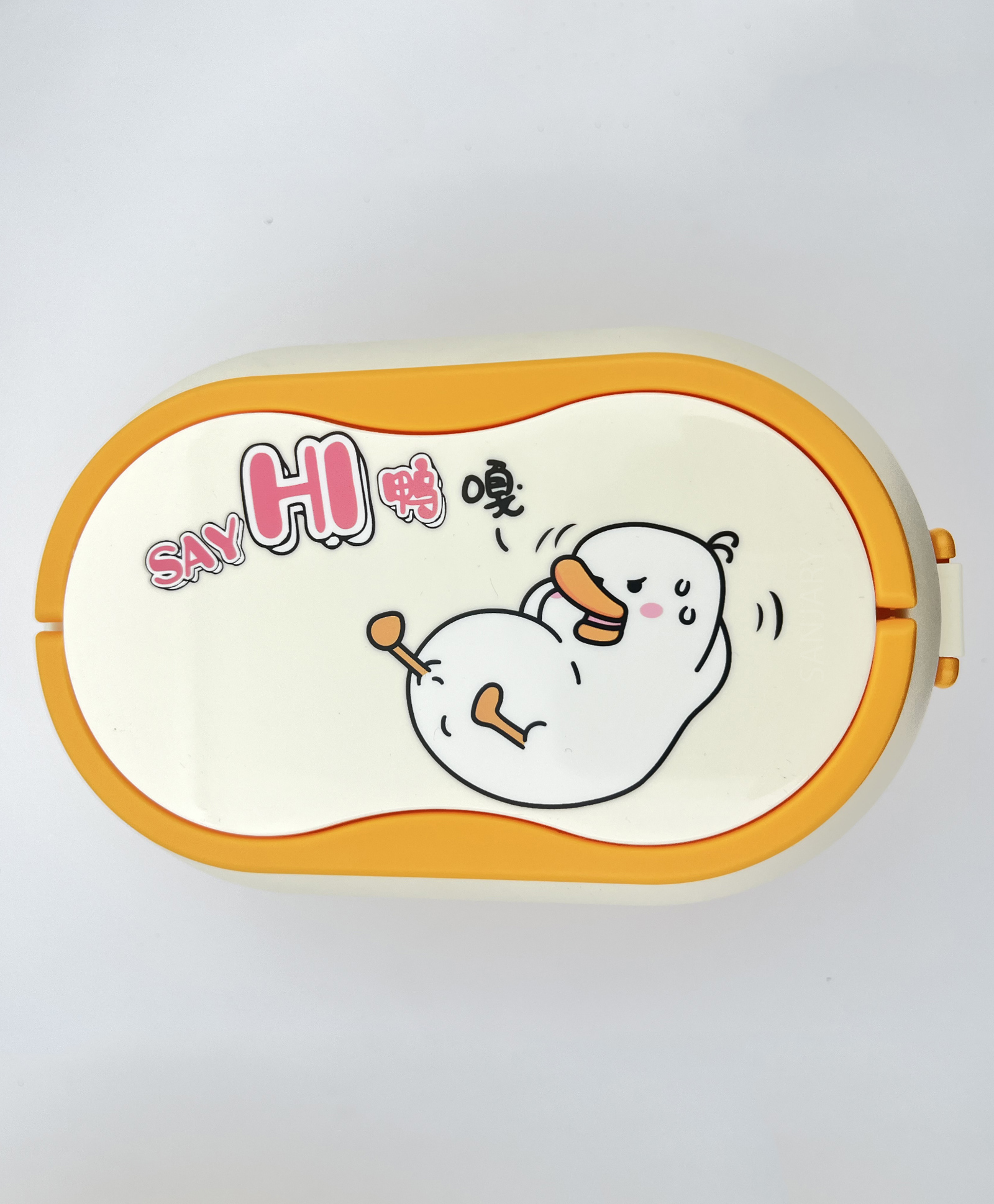 Sanjary 2 Layer 2 Box Large Capacity Bento Box with Handle Pack of 1 -Yellow-picture-34