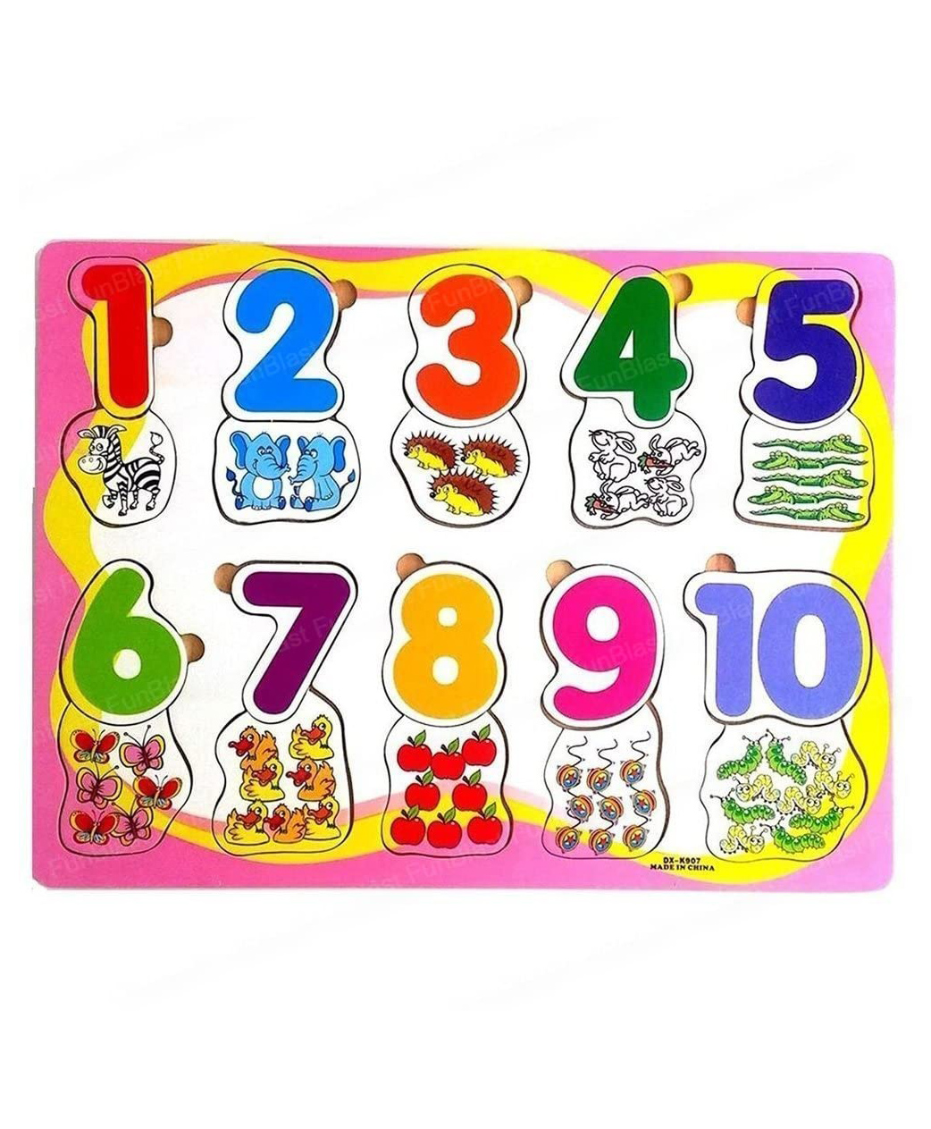 FunBlast Learning Numbers Puzzle Board Toy for Kids  Multicolor-image-9
