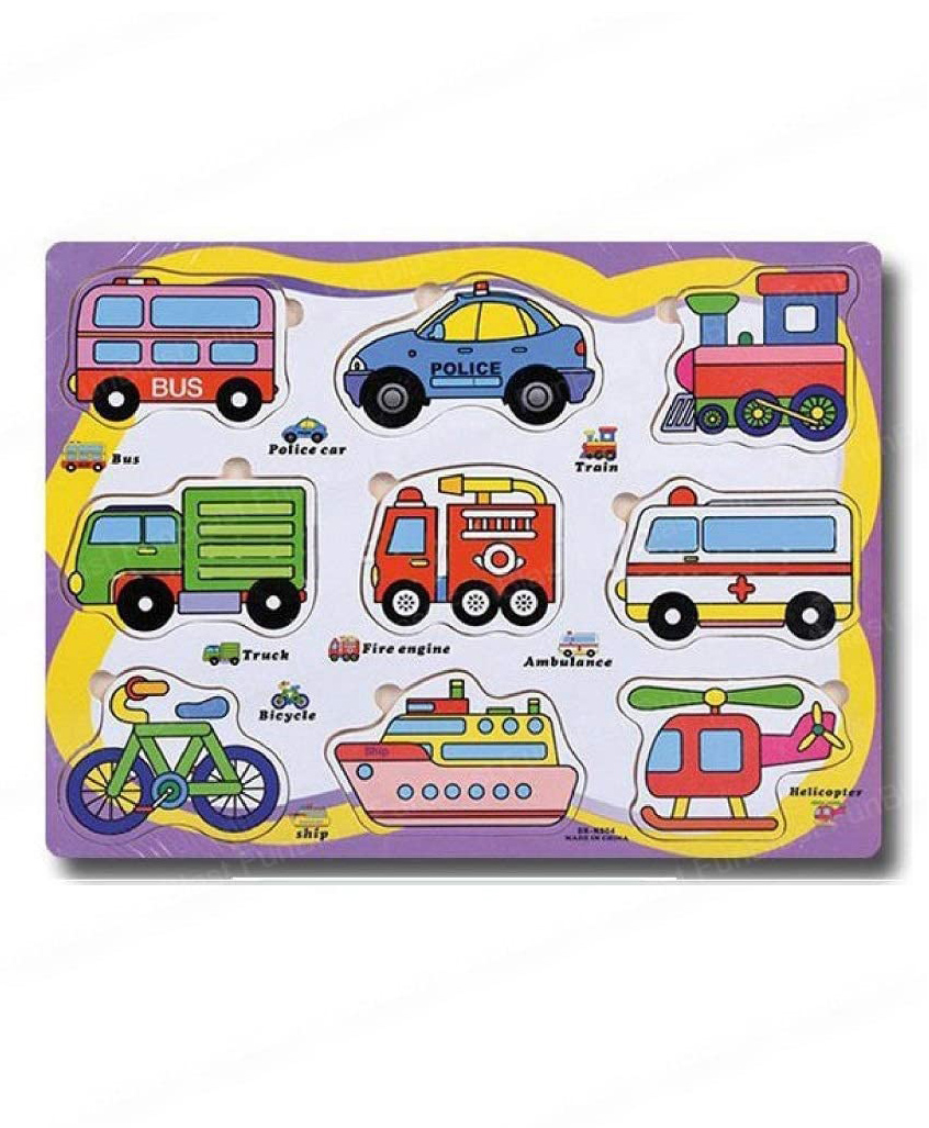 FunBlast Learning Transport Puzzle Board Toy for Kids  Multicolor-image-5
