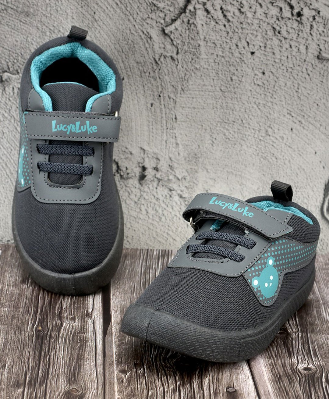 LIBERTY Colour Blocked Velcro Closure Shoes - Grey-picture-19